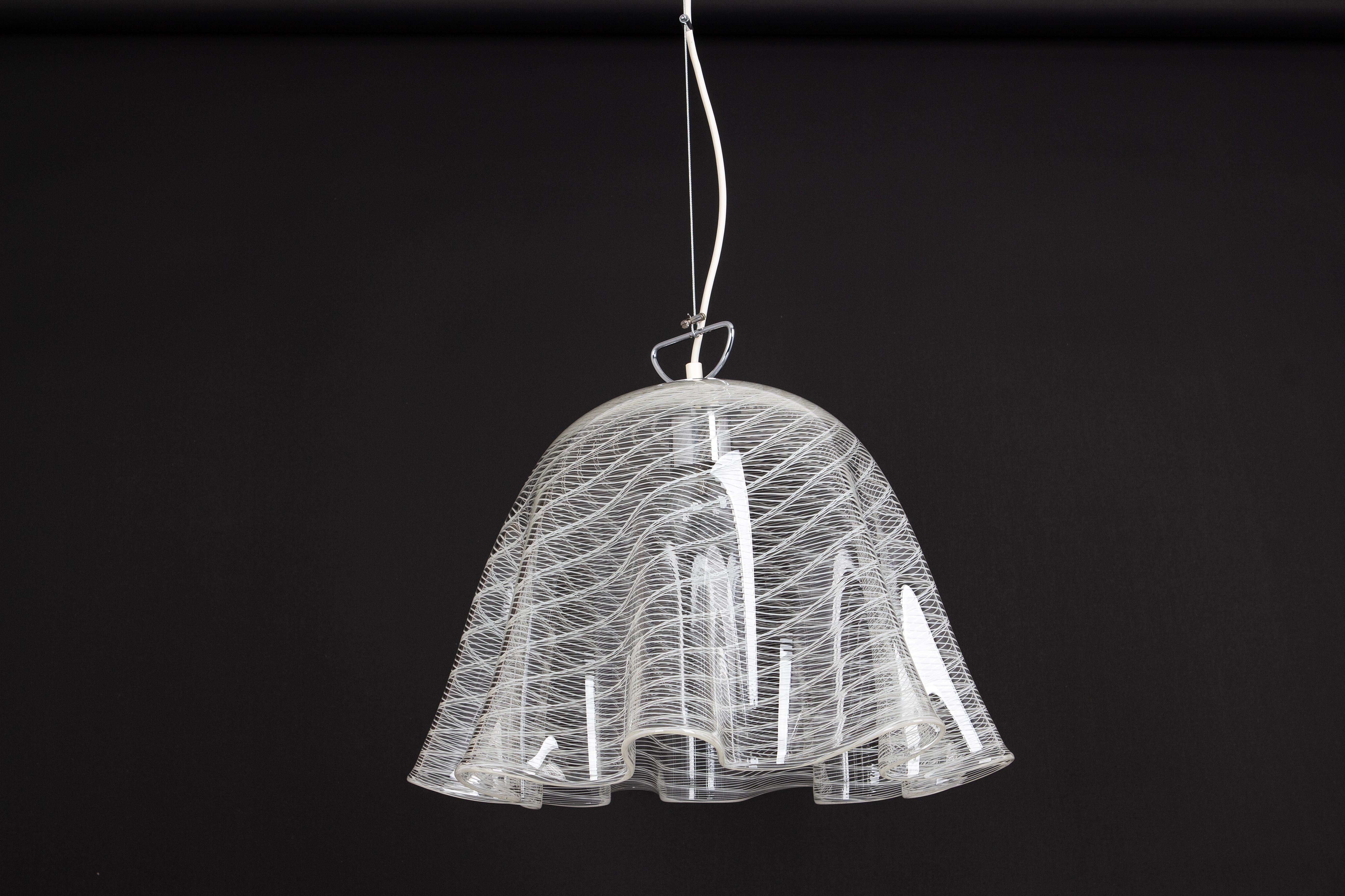 1 of 2 Large Pendant Light by Kalmar-Fazzoletto, Austria, 1970s For Sale 7