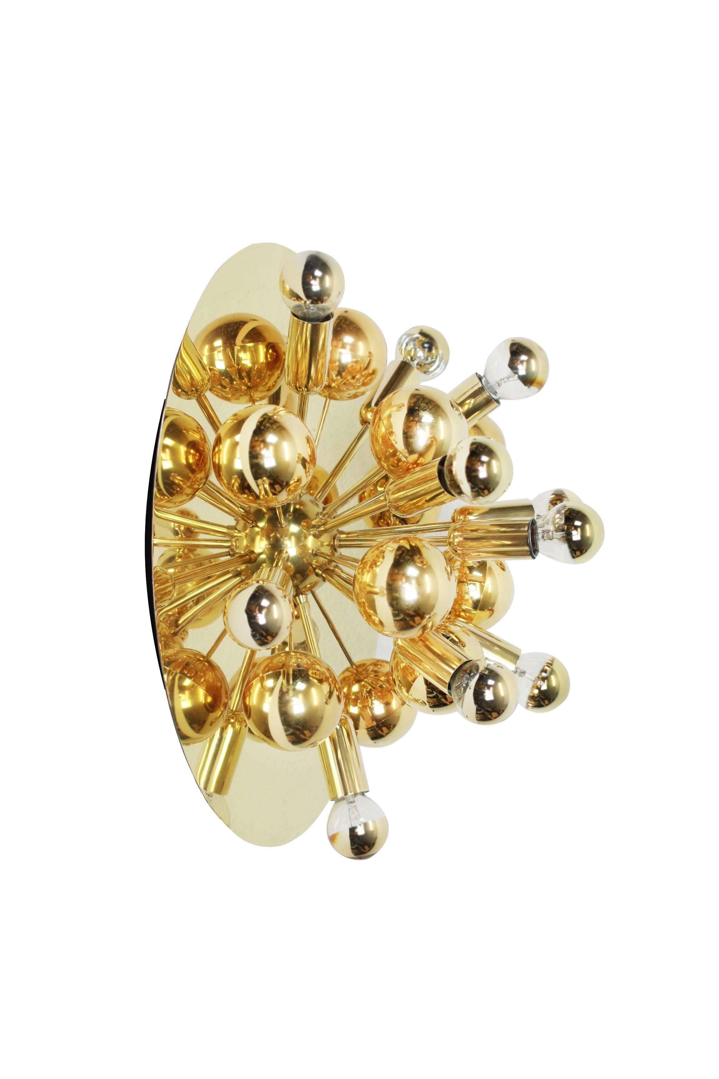 1 de 2 Lámpara empotrada o de pared Sputnik grande de Cosack, Alemania, años 70 Alemán en venta