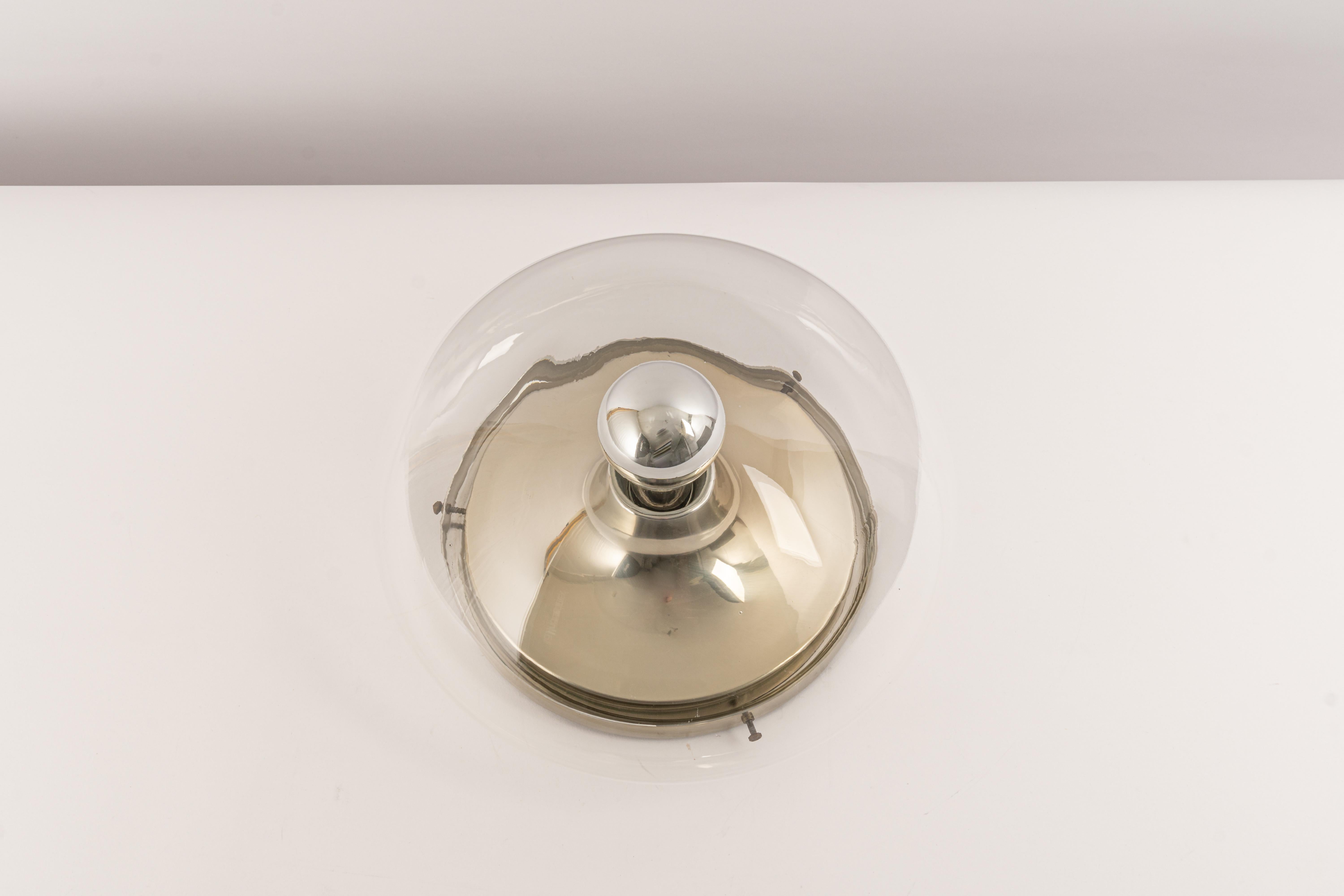 Space Age 1 of 2 Large Sputnik Flushmount or Wall Sconce by Cosack, Germany, 1970s For Sale