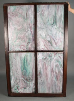 1 of 2 Large Turn of the Century Four-Panel Stained Glass