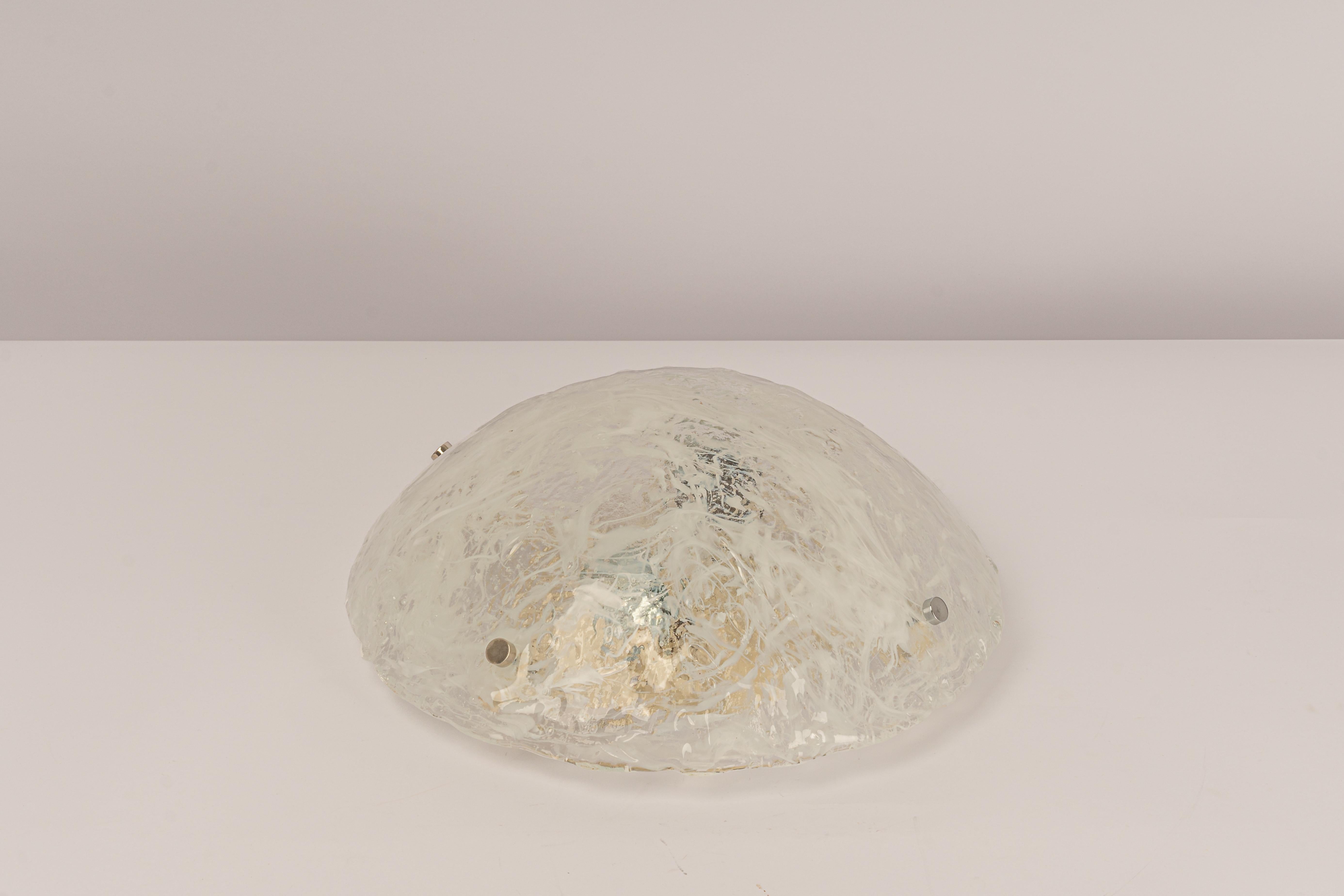 1 of 2 Large Venini Ceiling Lights Attributed to Carlo Scarpa for Venini, 1950s For Sale 3