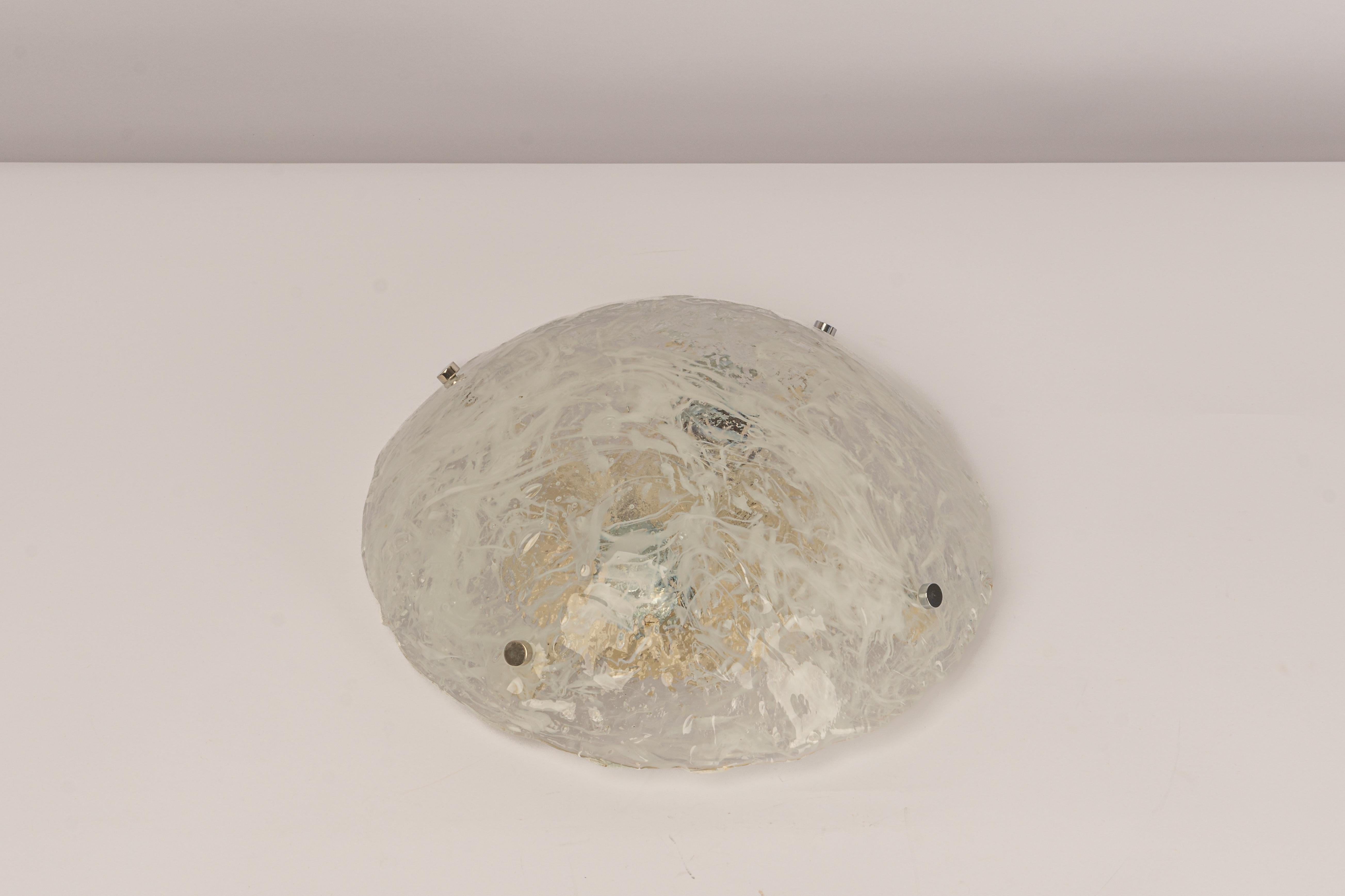 1 of 2 Large Venini Ceiling Lights Attributed to Carlo Scarpa for Venini, 1950s For Sale 4