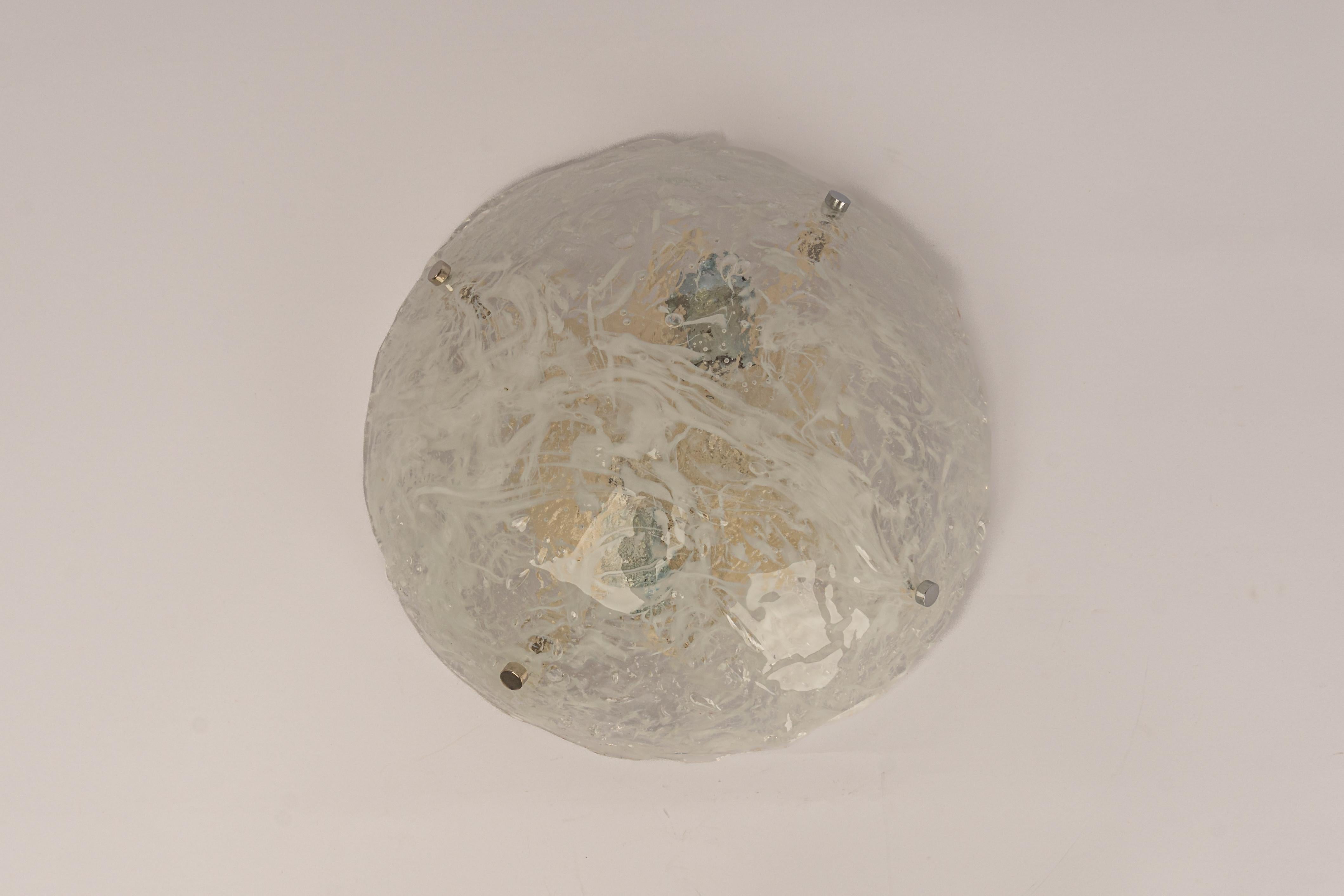 1 of 2 Large Venini Ceiling Lights Attributed to Carlo Scarpa for Venini, 1950s For Sale 5