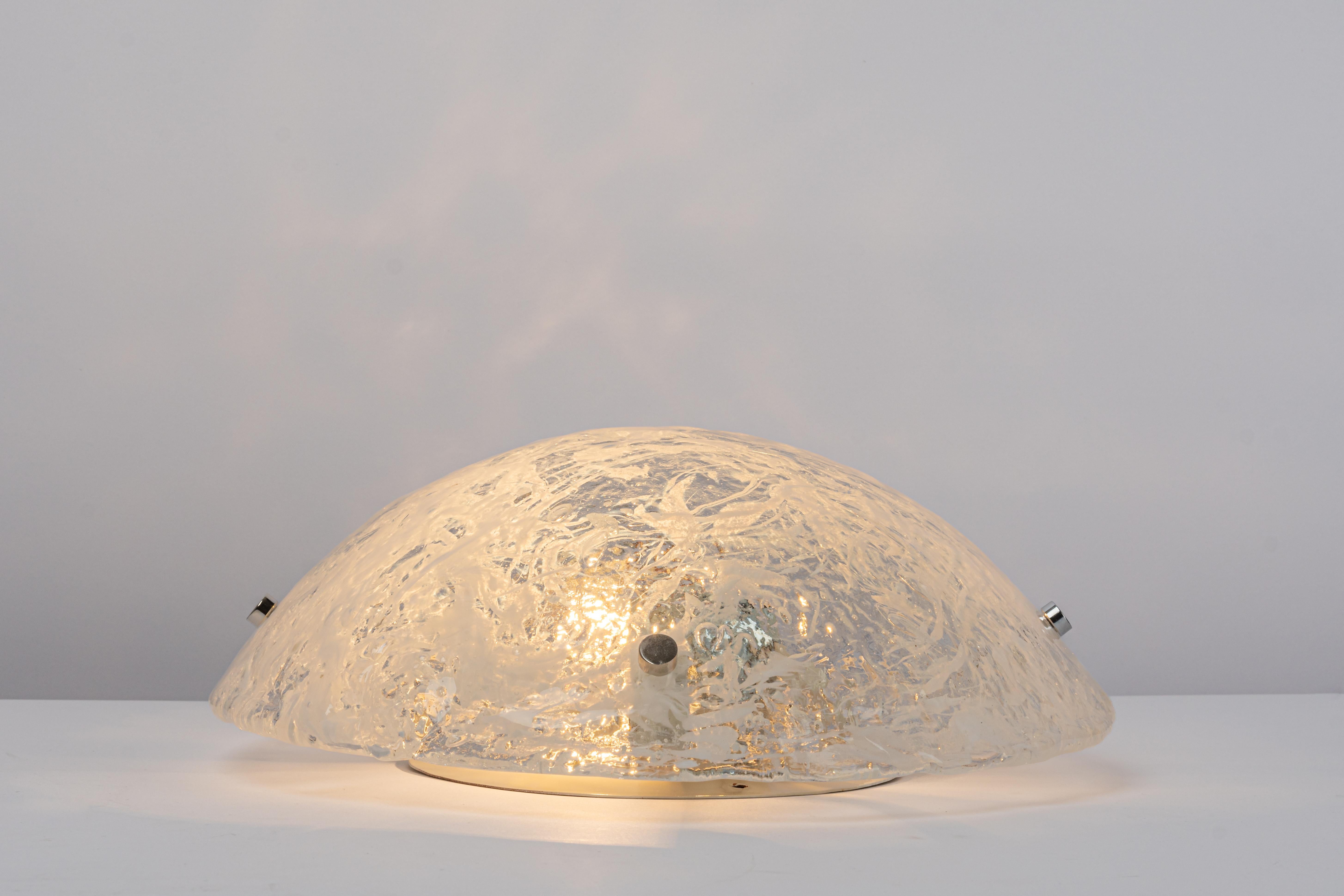 Mid-Century Modern 1 of 2 Large Venini Ceiling Lights Attributed to Carlo Scarpa for Venini, 1950s For Sale