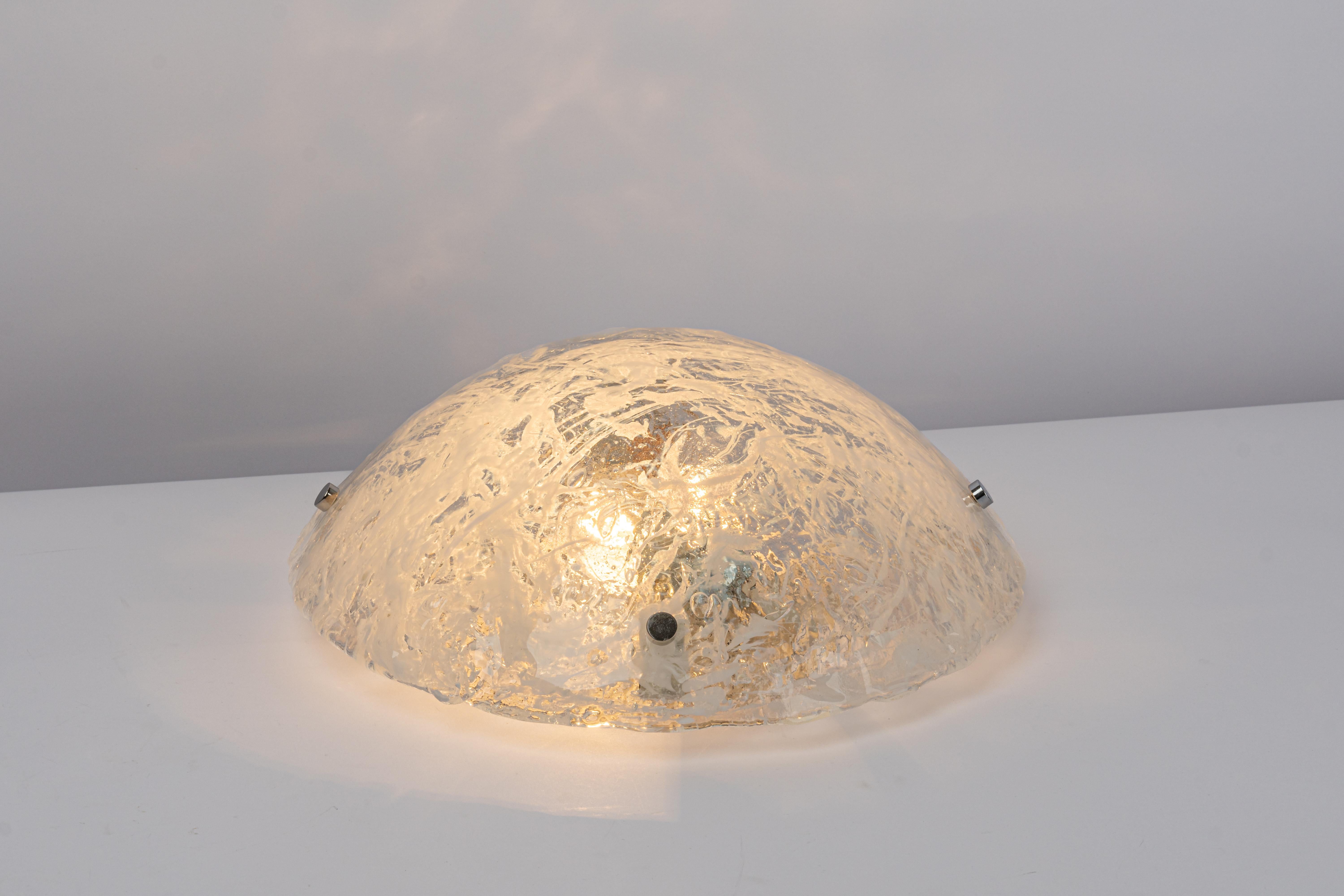 Italian 1 of 2 Large Venini Ceiling Lights Attributed to Carlo Scarpa for Venini, 1950s For Sale