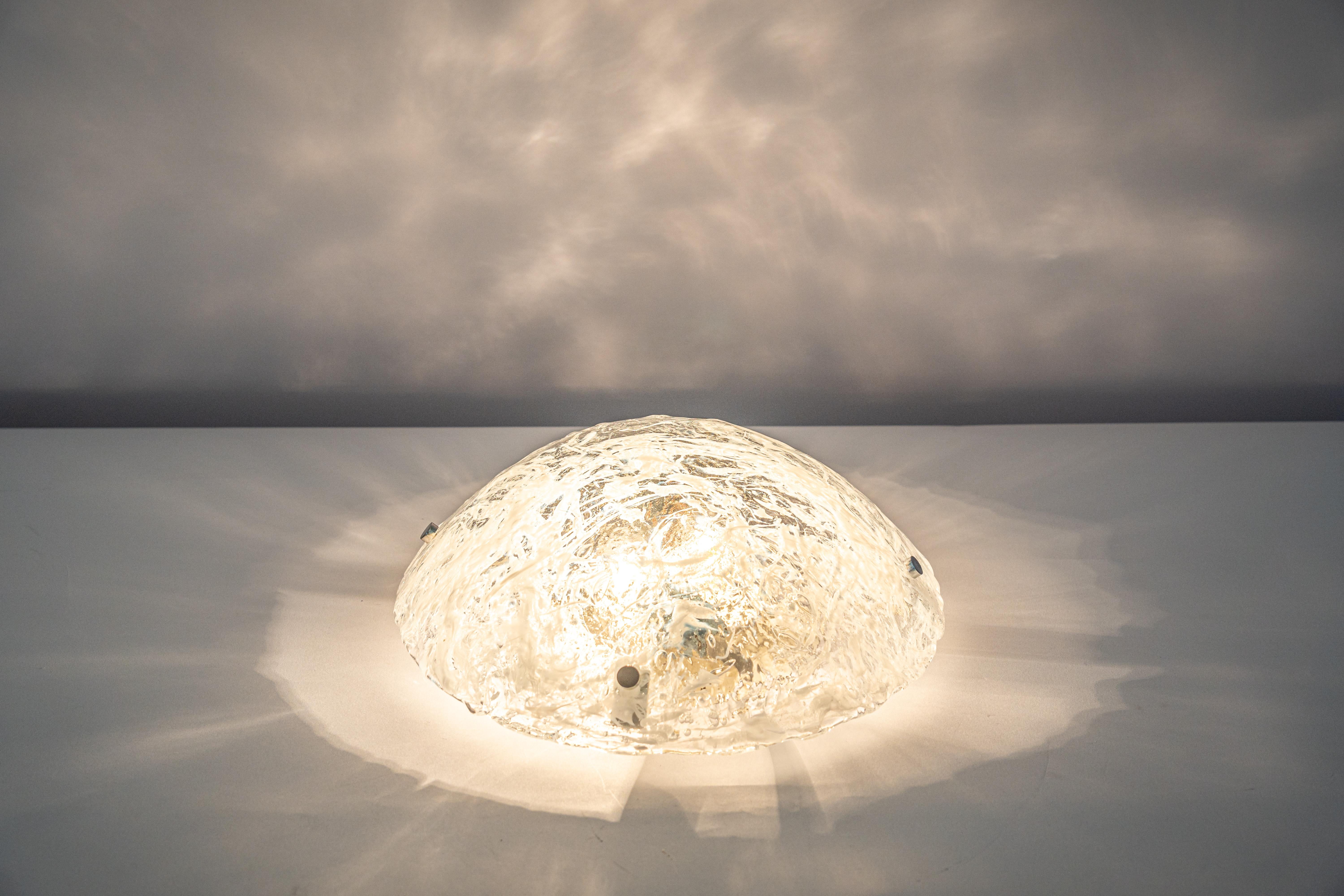 1 of 2 Large Venini Ceiling Lights Attributed to Carlo Scarpa for Venini, 1950s For Sale 1
