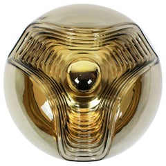 1 of 6 Large Wall Sconce Flush Mount, Koch & Lowy by Peill & Putzler, Germany