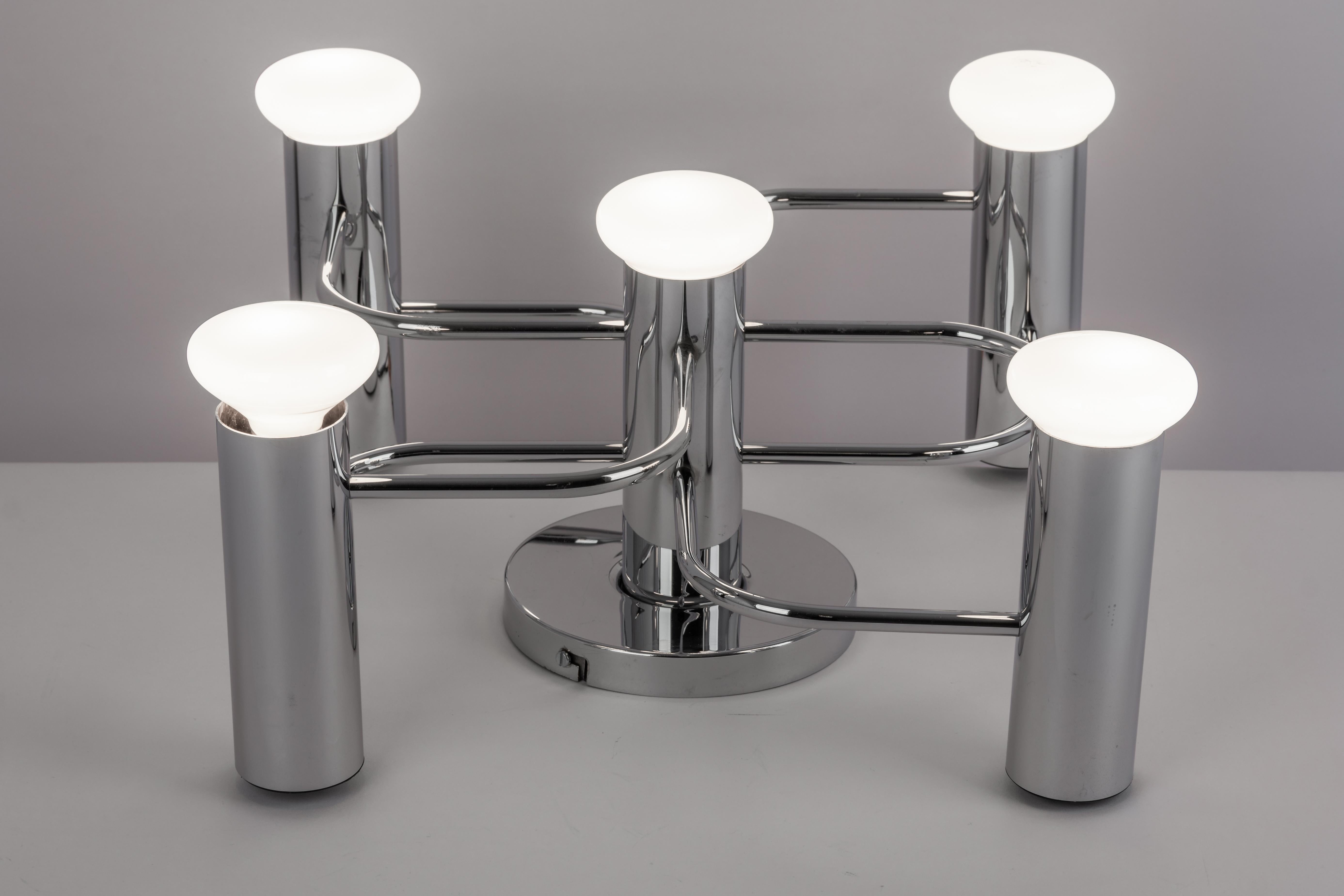 1 of 3 Leola Flushmount Sciolari Light Fixture Chrome, Germany, 1970s For Sale 1