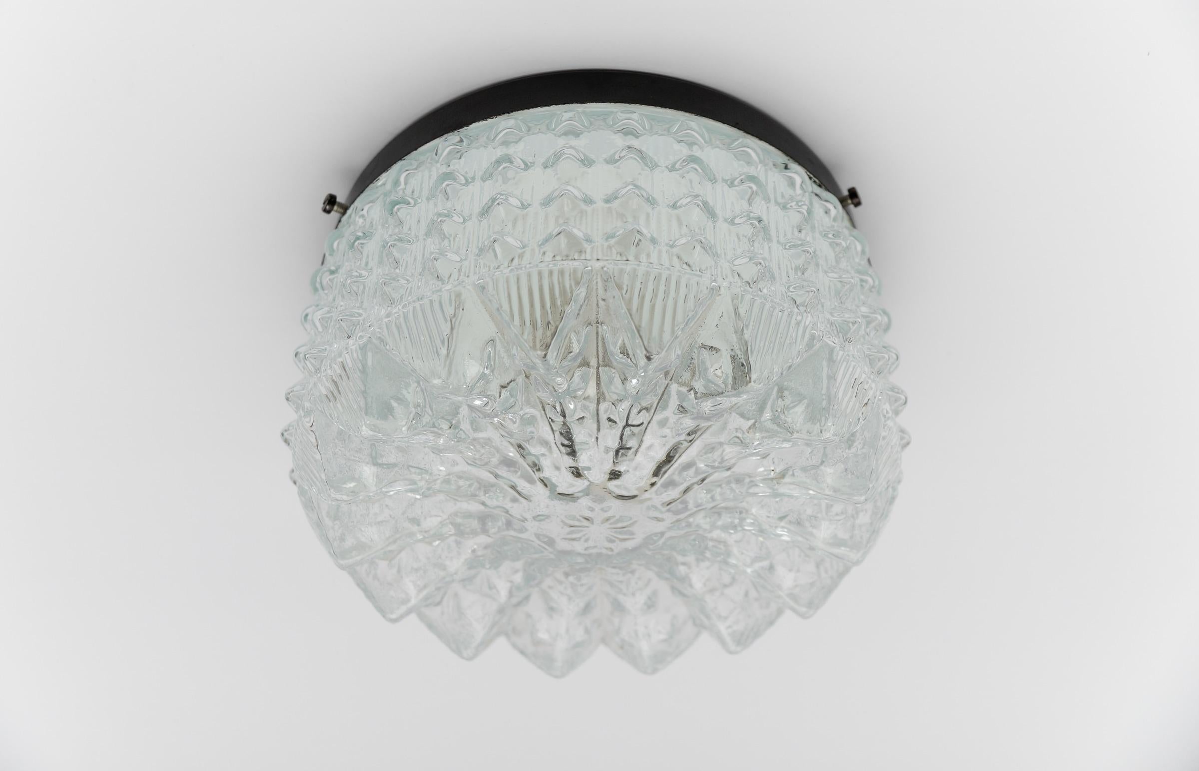 1. de 2 Preciosa Lámpara de Pared o Empotrable de Cristal Corona, Años 60 Alemania Alemán en venta