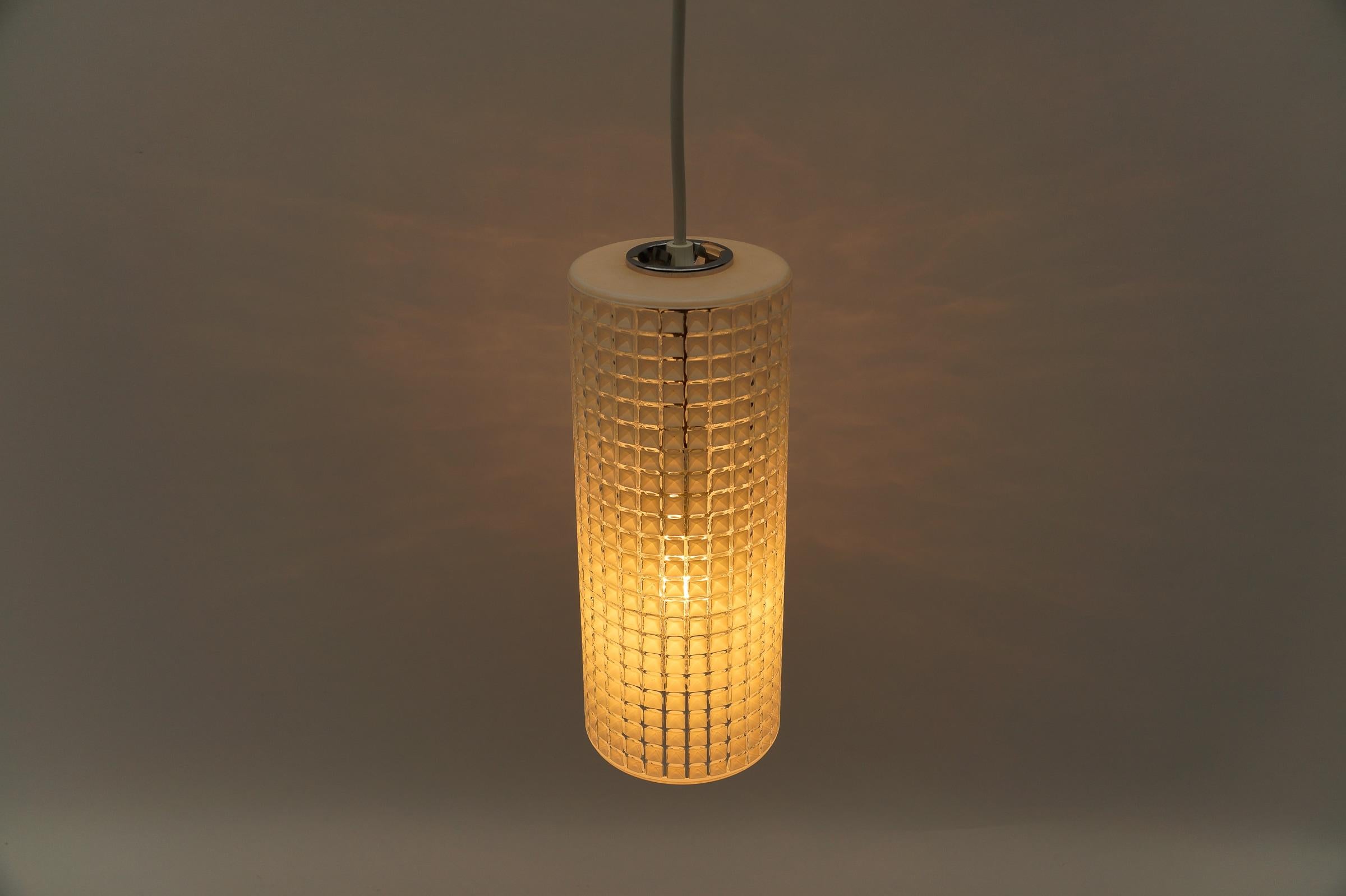 1. of 2 Lovely Glass Ceiling Lamps from Limburg, Germany, 1960s For Sale 6