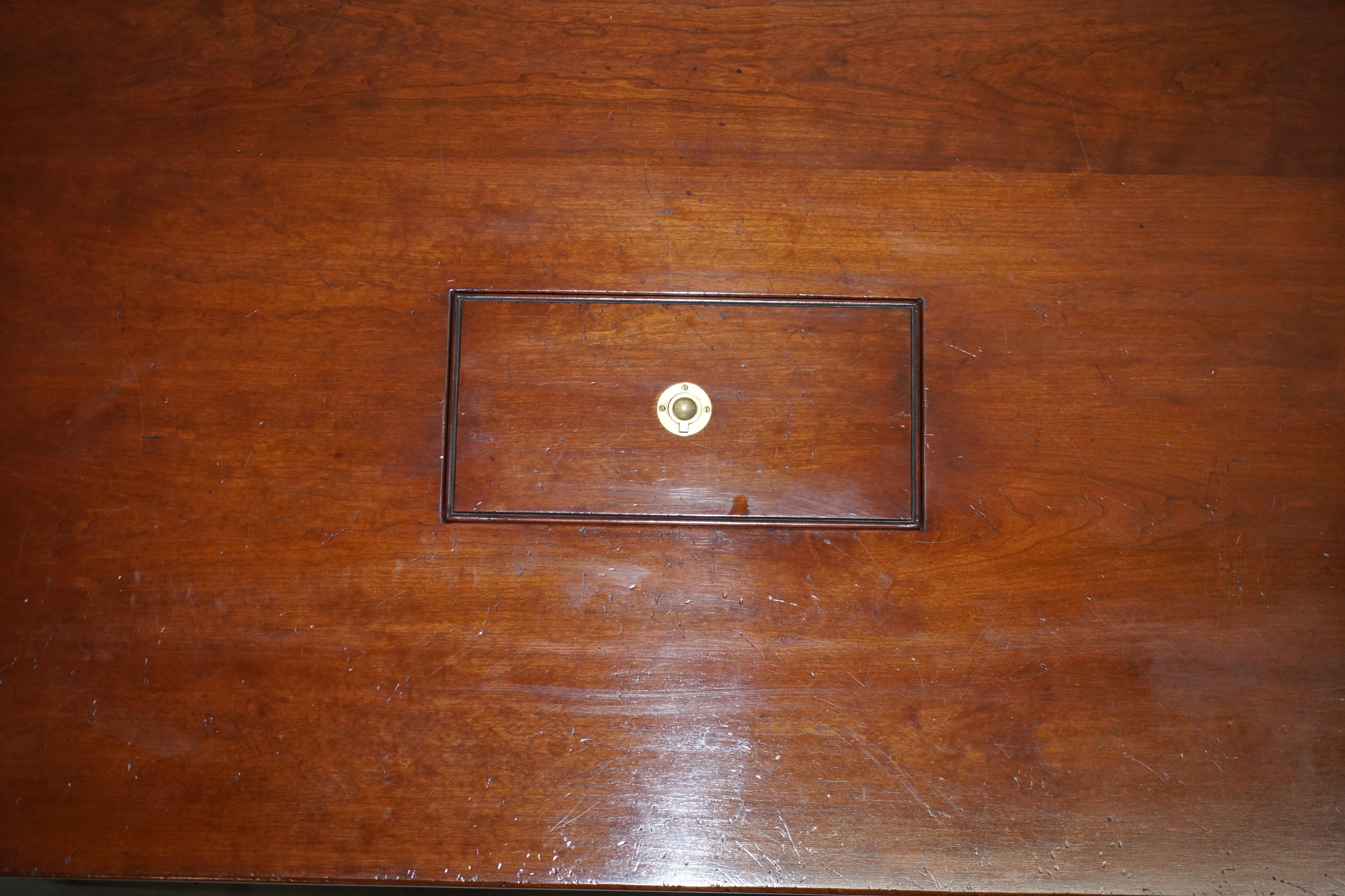 1 of 2 Hardwood Harrods Kennedy Military Campaign Coffee Table Internal Storage 1