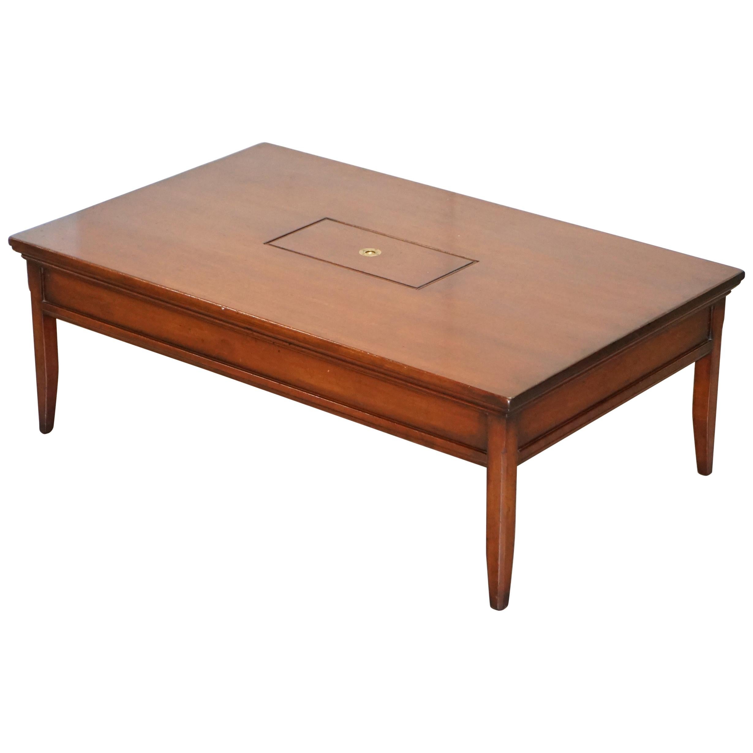 1 of 2 Hardwood Harrods Kennedy Military Campaign Coffee Table Internal Storage