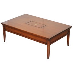 1 of 2 Hardwood Harrods Kennedy Military Campaign Coffee Table Internal Storage