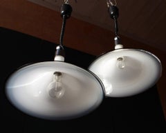 1 of 2 Mazzega Tulip Pendant Lamps Attributed to Carlo Nason, Italy, 1970s
