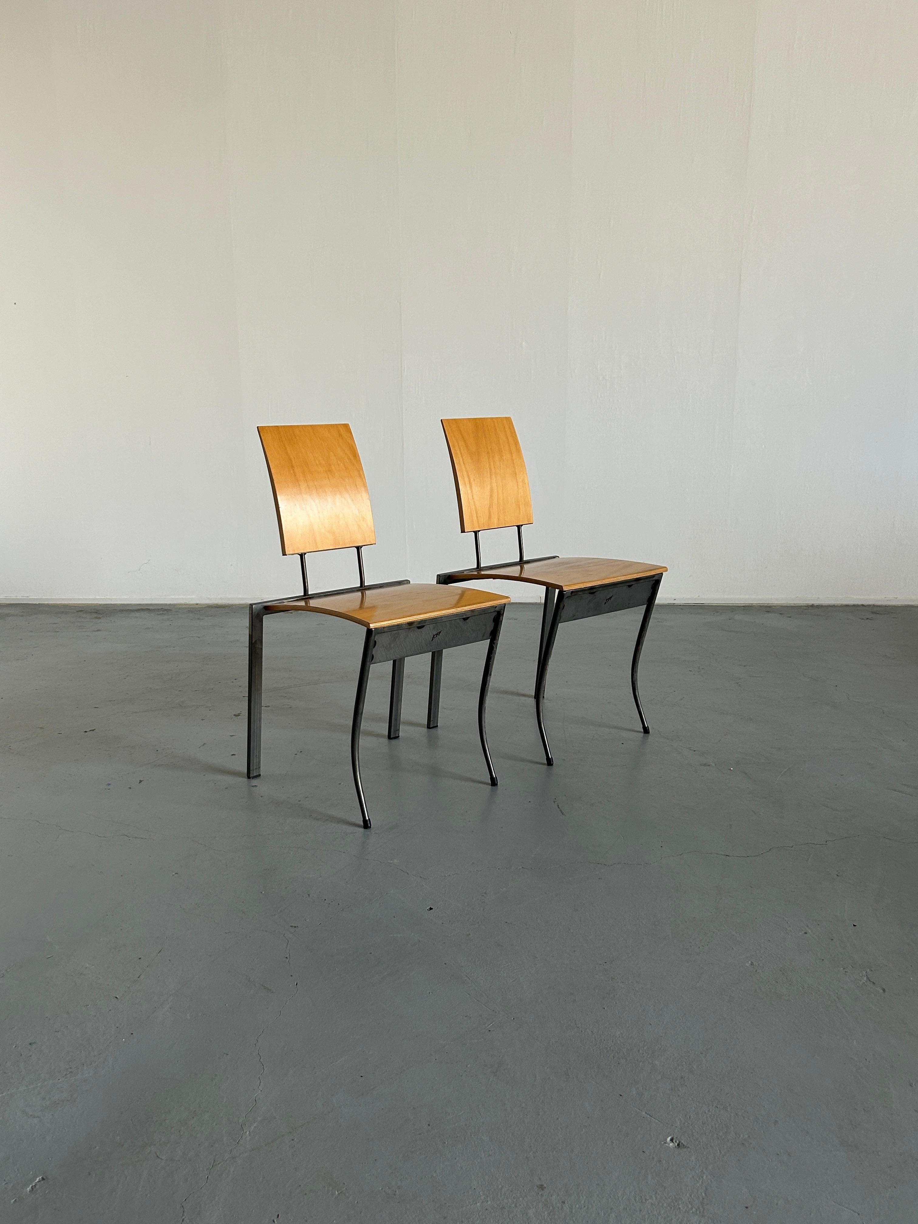 Post-Modern 1 of 2 Memphis Design Postmodern Chairs by Karl Friedrich Förster for KFF, 1980s