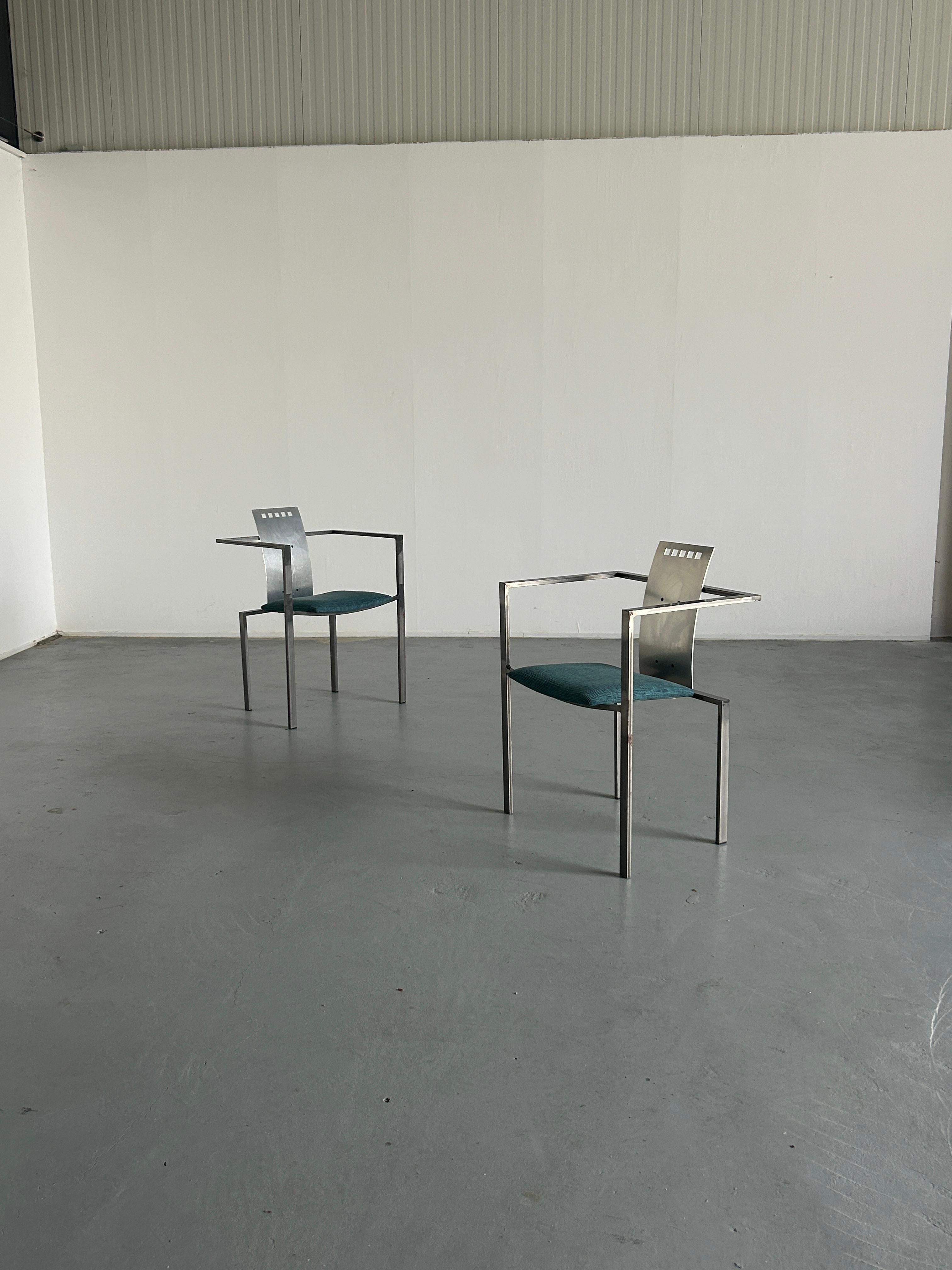 Post-Modern 1 of 2 Memphis Design Postmodern Chairs by Karl Friedrich Förster for KFF, 1980s For Sale