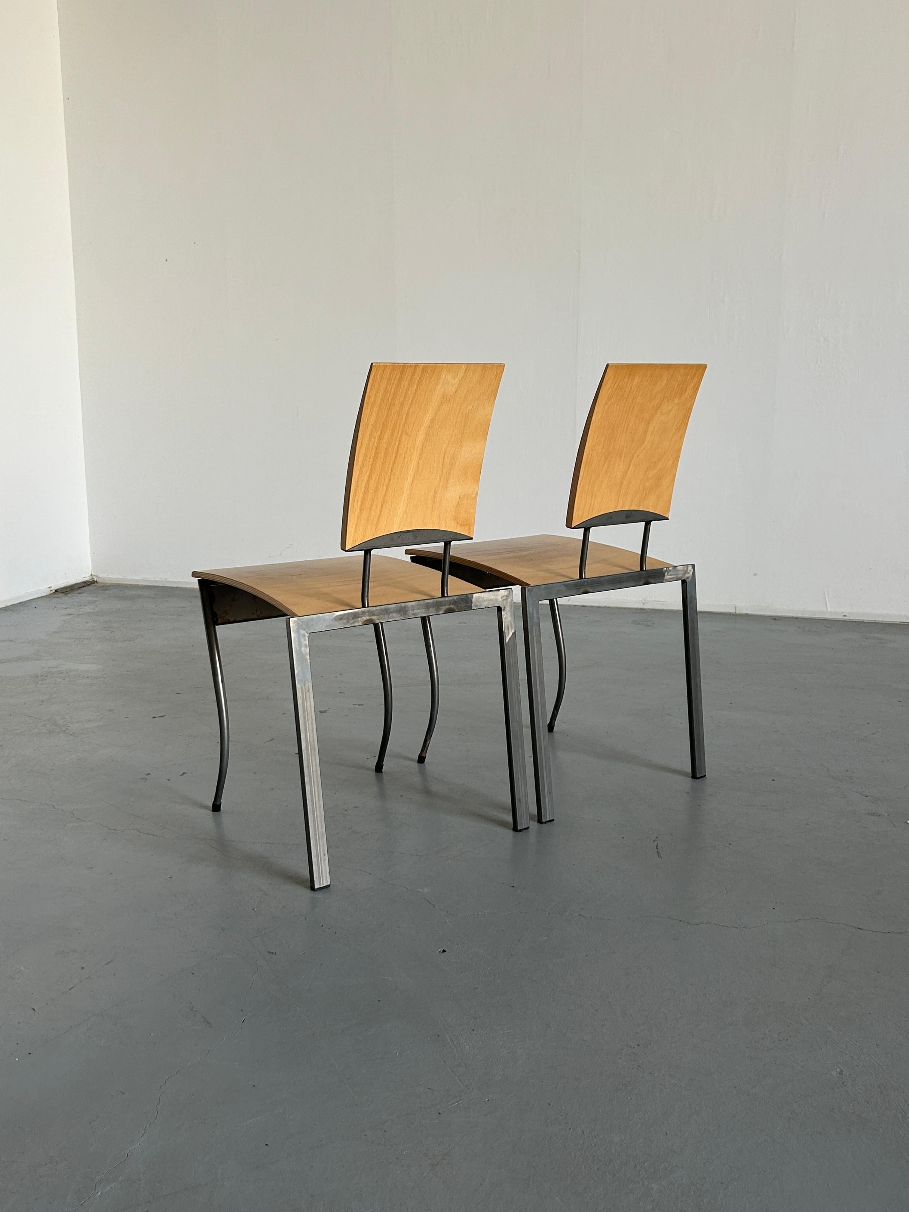 Late 20th Century 1 of 2 Memphis Design Postmodern Chairs by Karl Friedrich Förster for KFF, 1980s