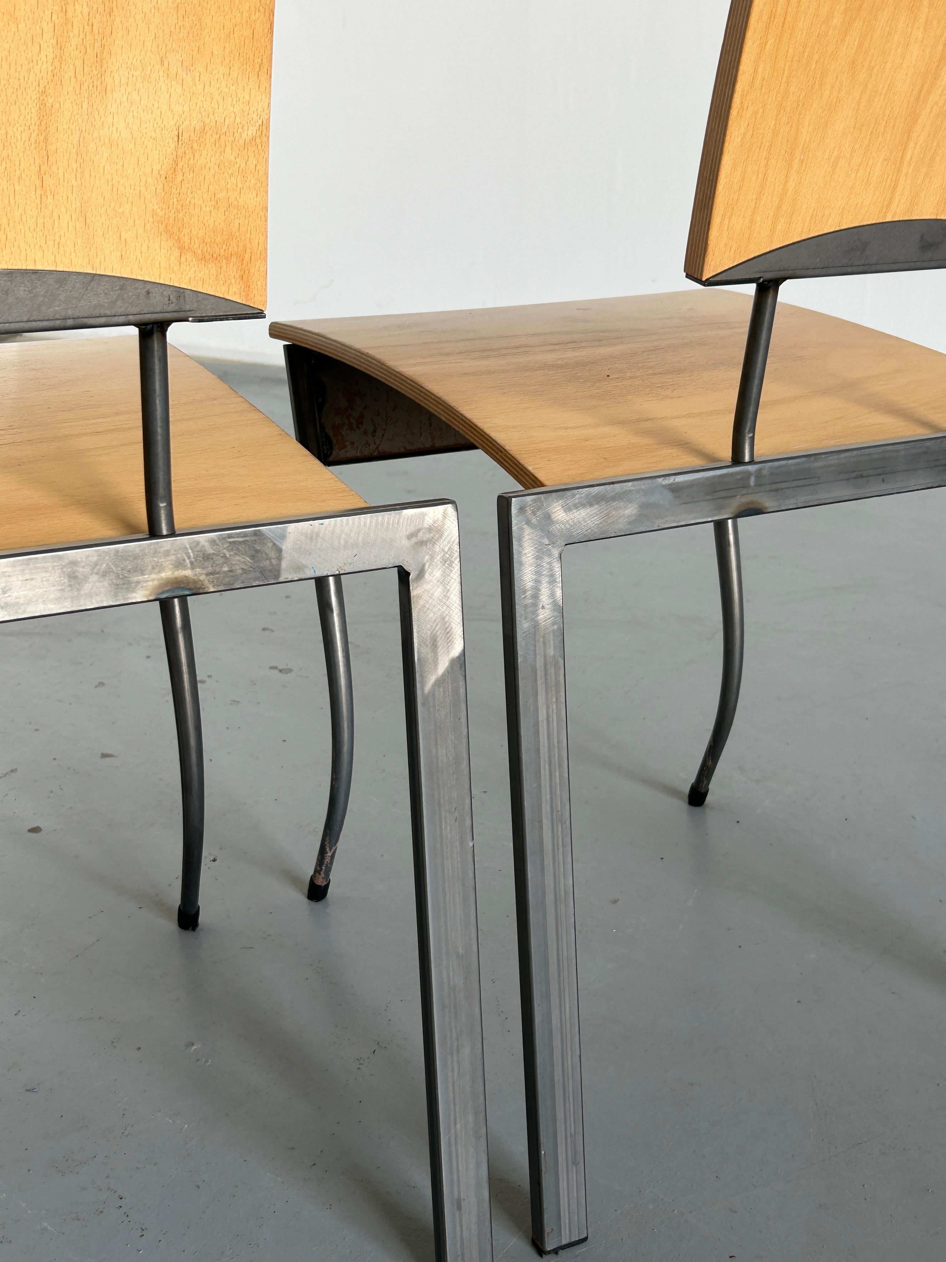 1 of 2 Memphis Design Postmodern Chairs by Karl Friedrich Förster for KFF, 1980s 1