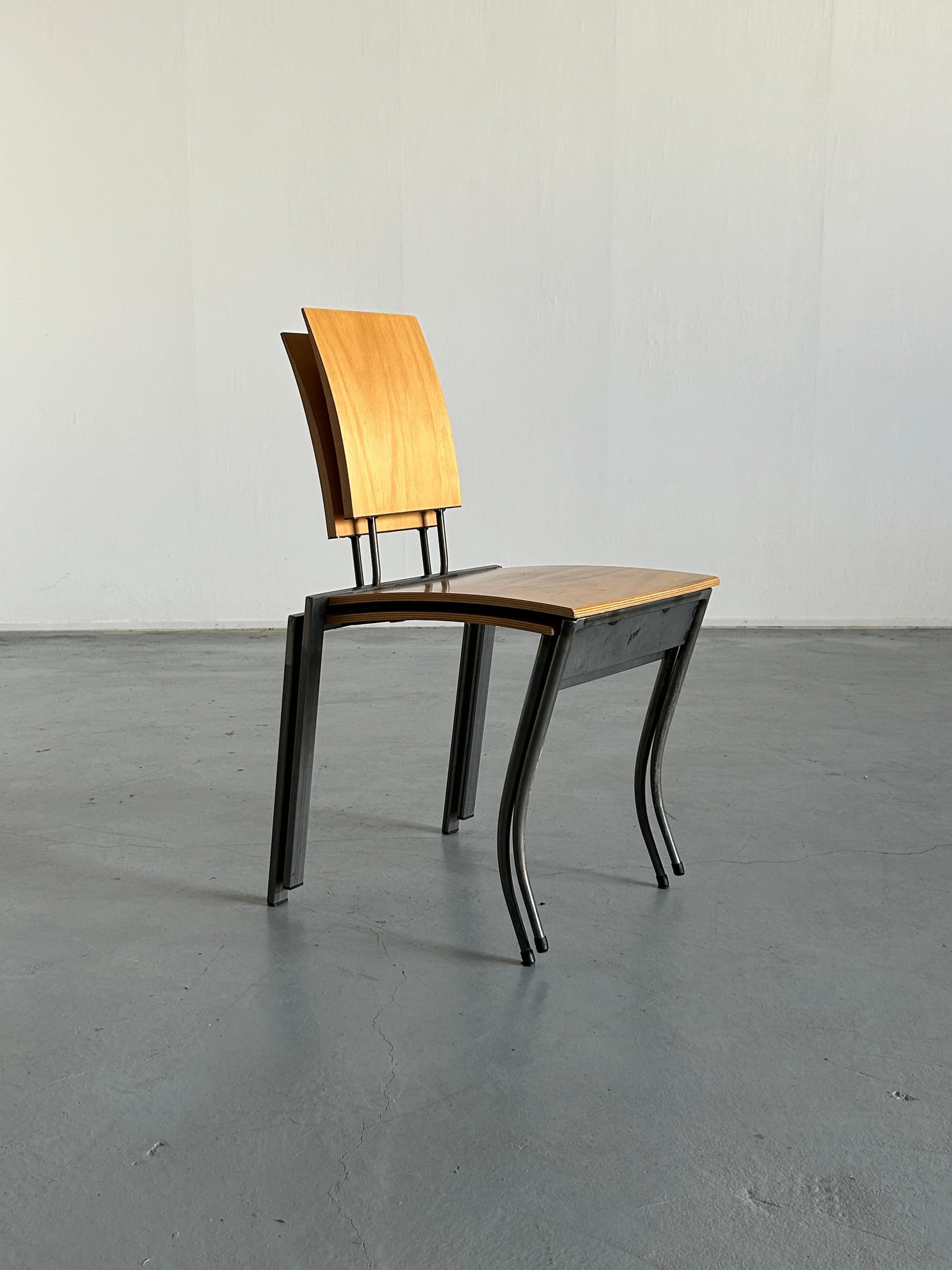 1 of 2 Memphis Design Postmodern Chairs by Karl Friedrich Förster for KFF, 1980s 2