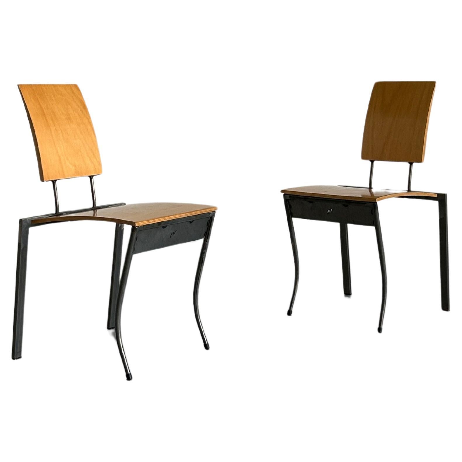 1 of 2 Memphis Design Postmodern Chairs by Karl Friedrich Förster for KFF, 1980s