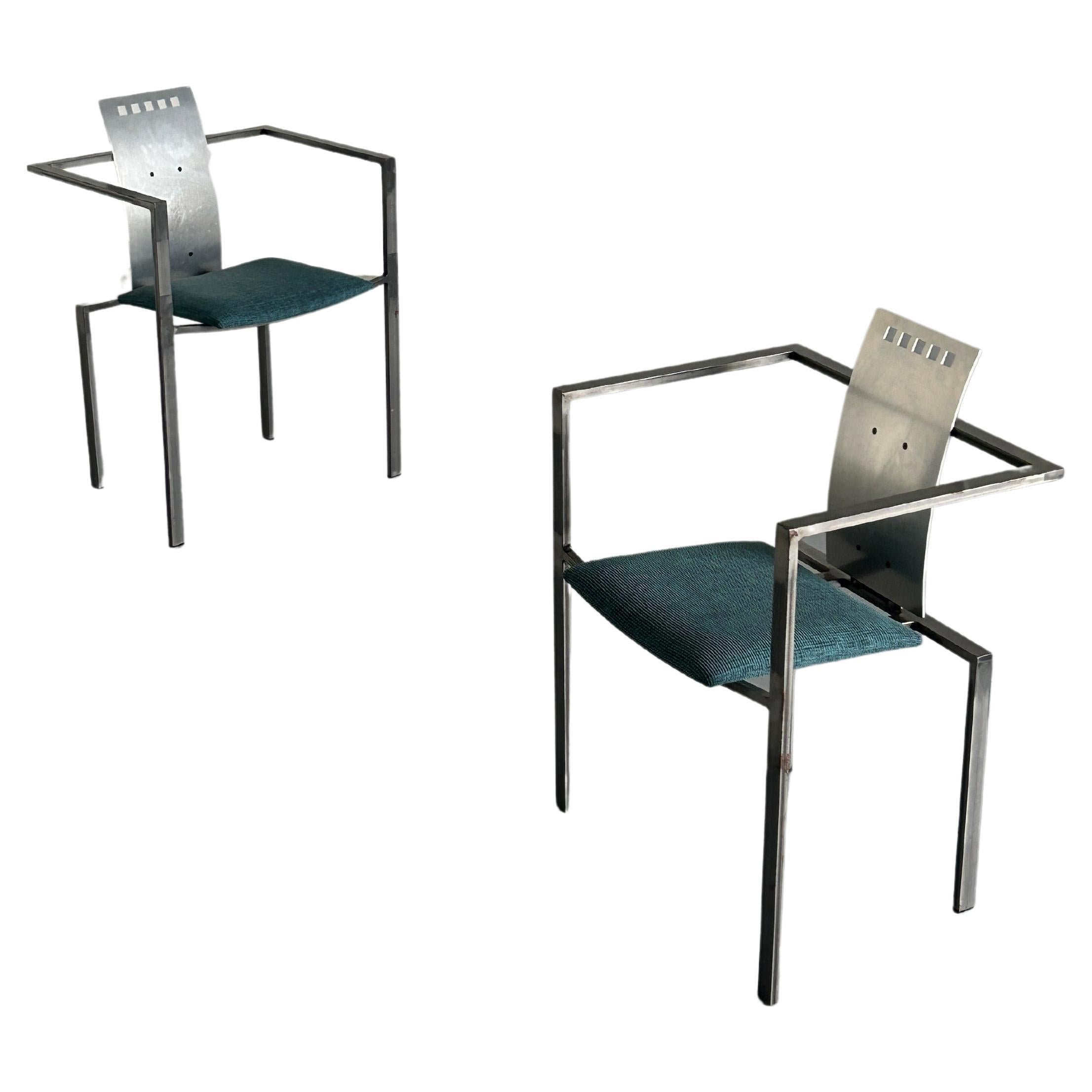 1 of 2 Memphis Design Postmodern Chairs by Karl Friedrich Förster for KFF, 1980s For Sale