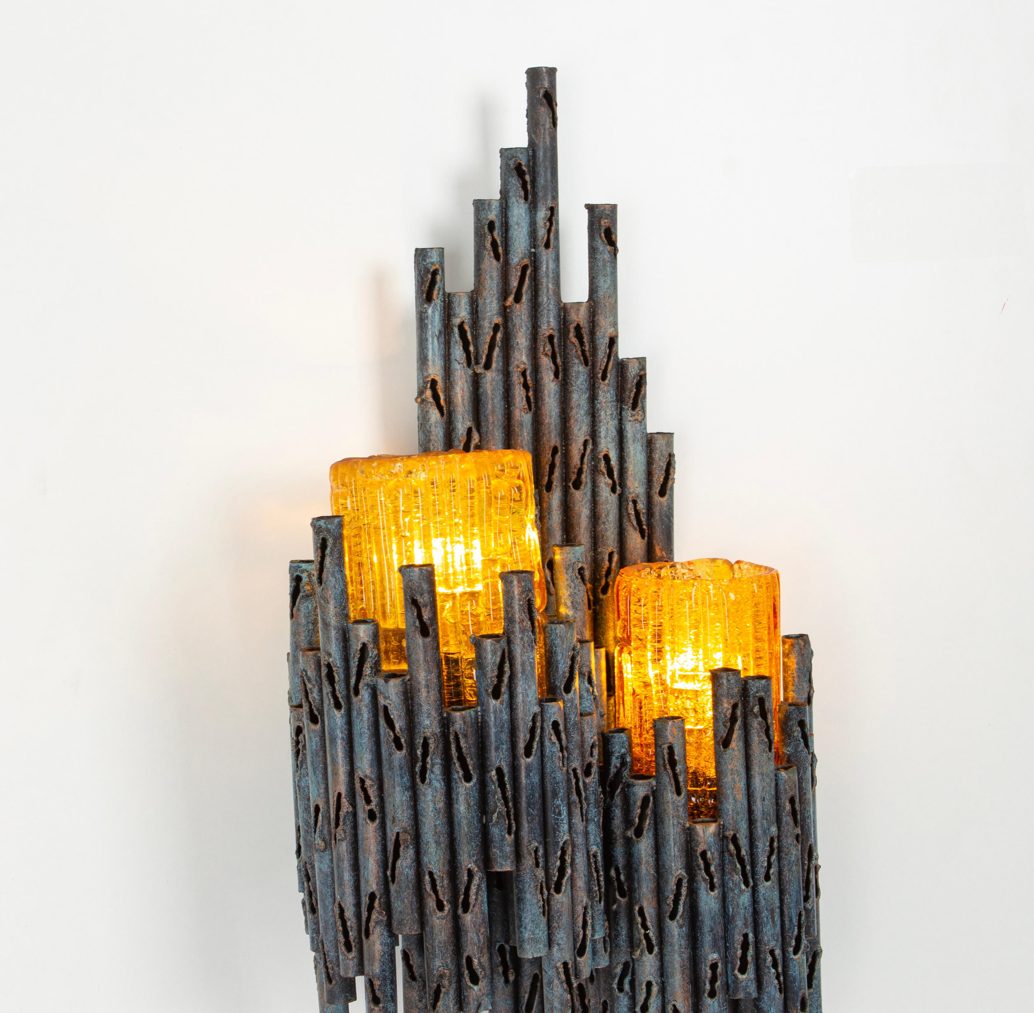 1 of 2 Mid-Century Murano Wall Sconces by Tom Ahlstrom and Hans Ehrlich In Good Condition For Sale In Aachen, NRW