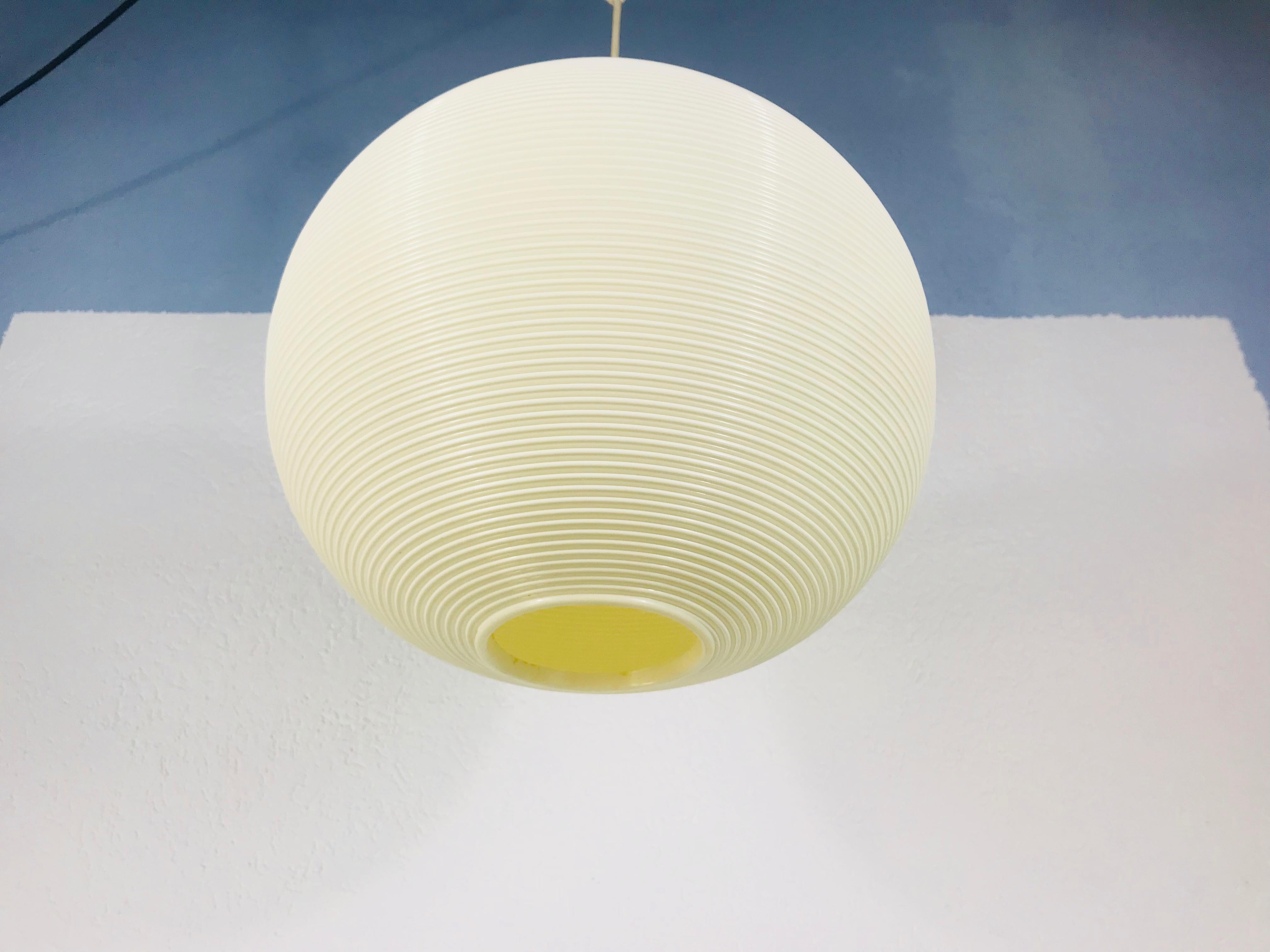 1 of 2 Midcentury Rotaflex Pendant Lamp, 1960s In Good Condition In Hagenbach, DE