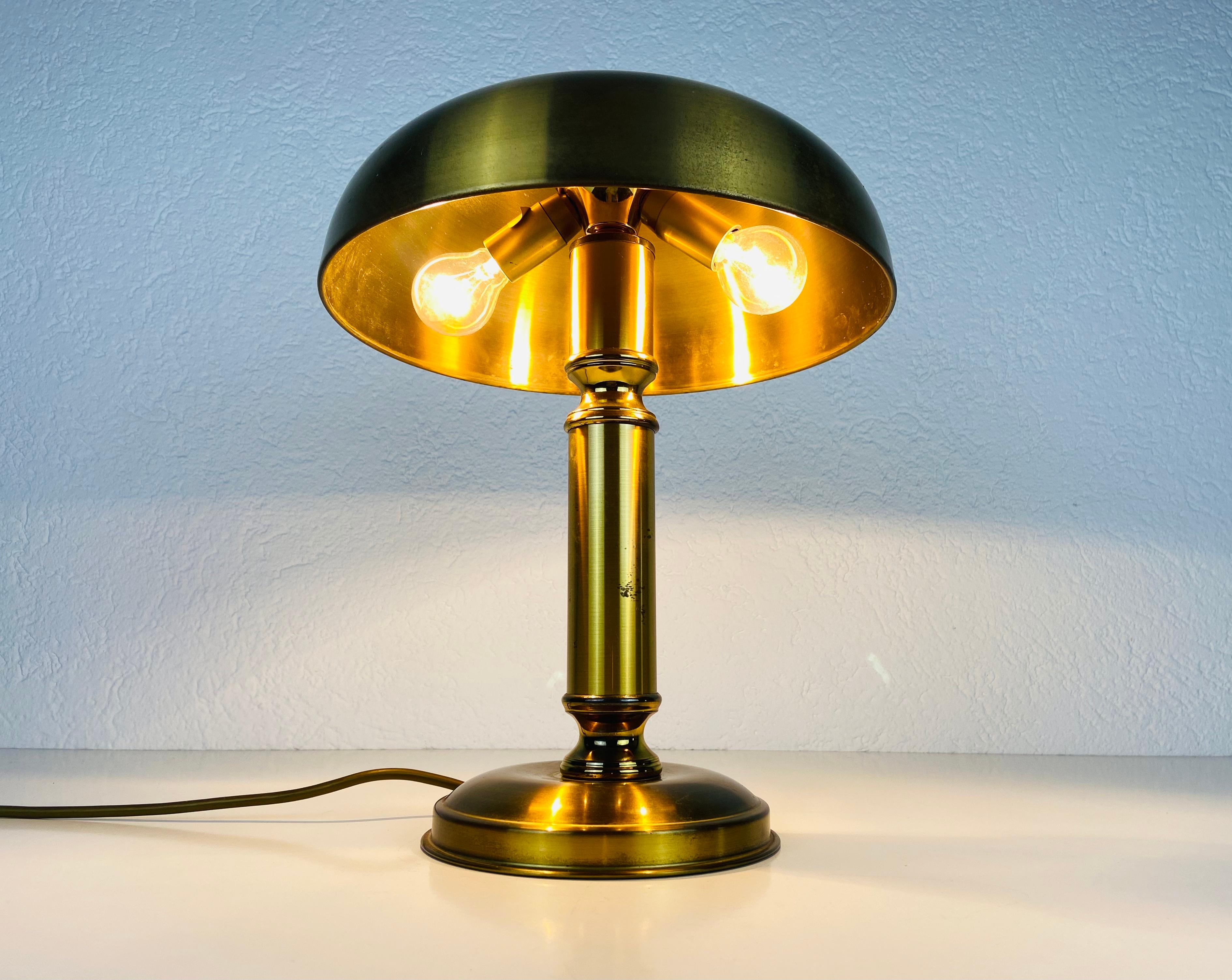 Mid-Century Modern 1 de 2 Lampes de table en laiton du milieu du siècle, années 1960, Allemagne en vente