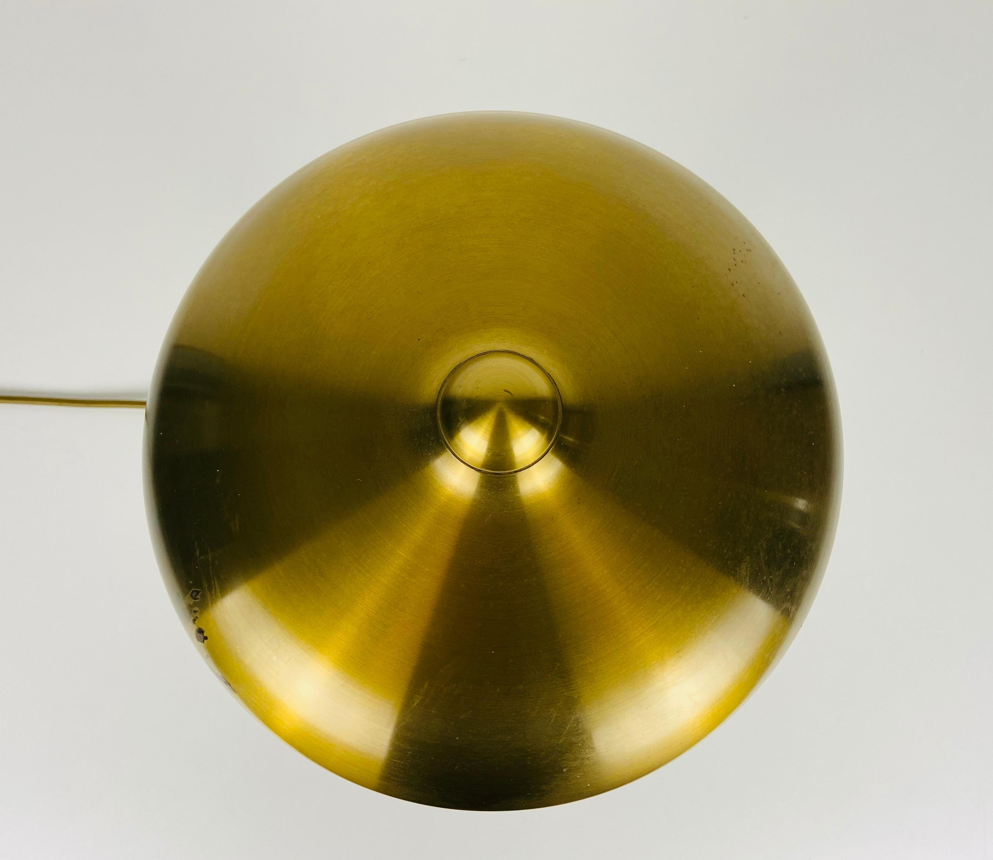 1 of 2 Midcentury Full Brass Table Lamps, 1960s, Germany For Sale 1