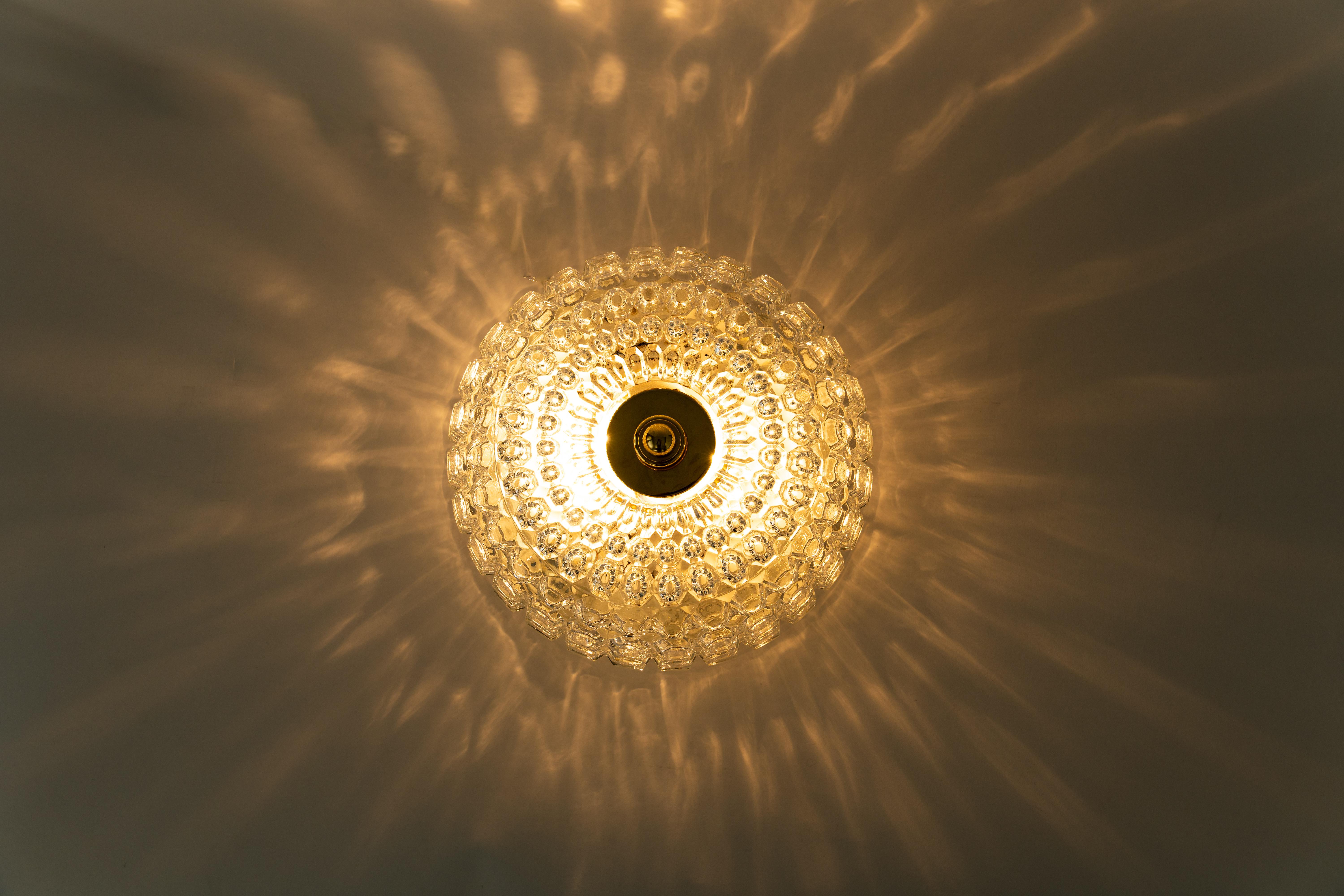 1 of 2 Midcentury Limburg Ceiling or Wall Light, Germany, 1970s For Sale 1