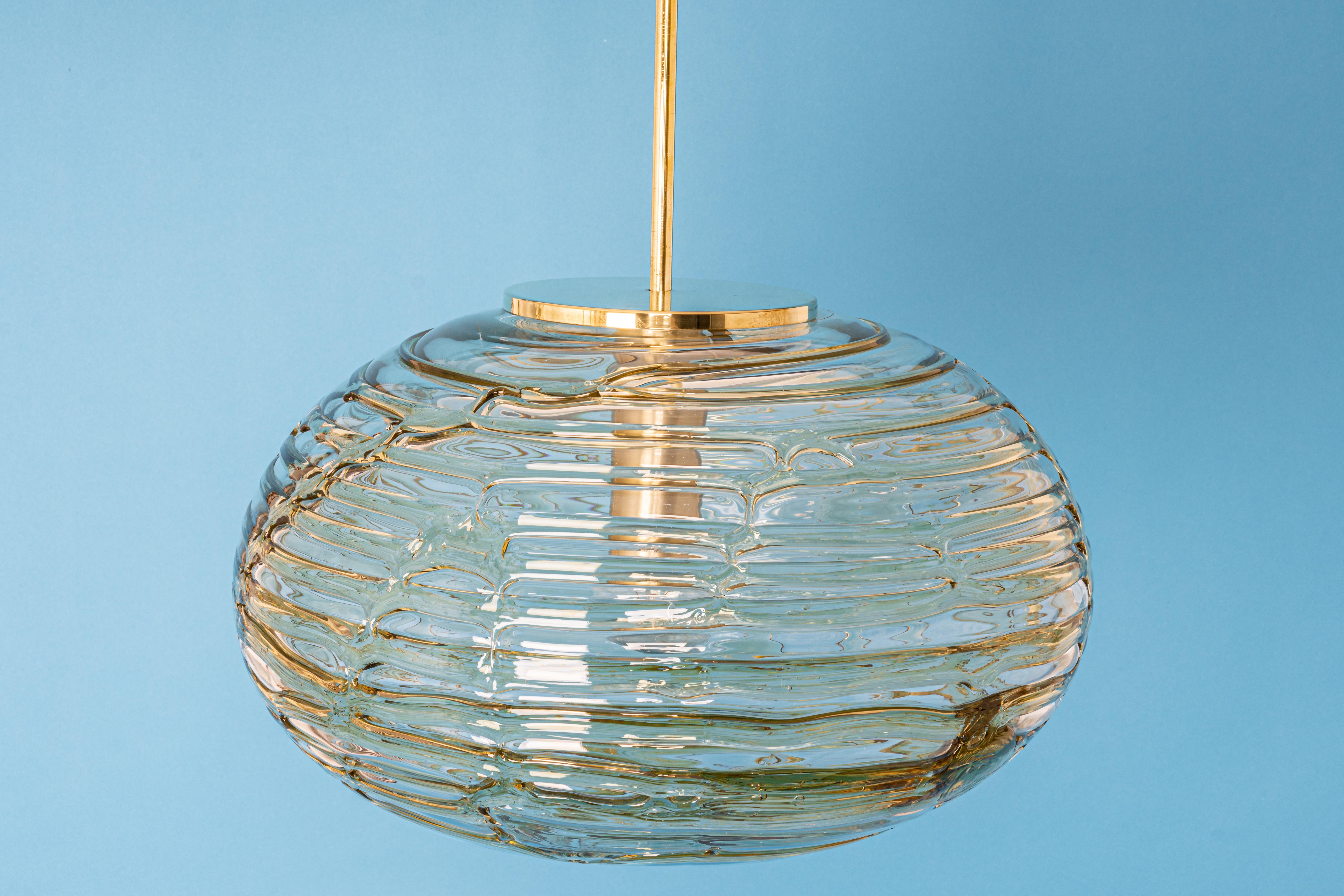 1 of 3  Murano Ball Pendant Light by Doria, Germany, 1970s For Sale 8