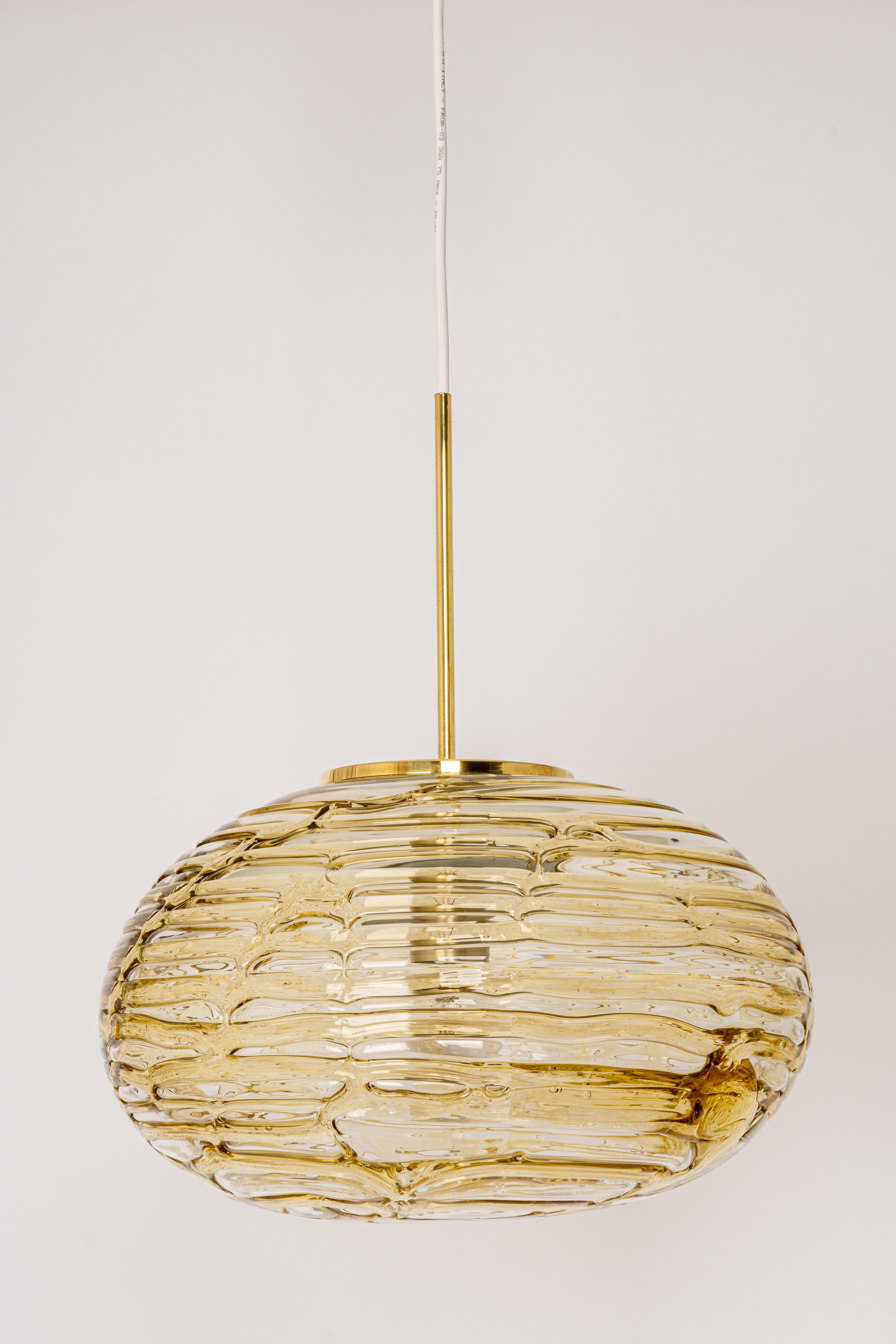 1 of 3  Murano Ball Pendant Light by Doria, Germany, 1970s For Sale 9