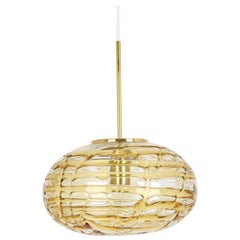 1 of 2 Murano Ball Pendant Light by Doria, Germany, 1970s
