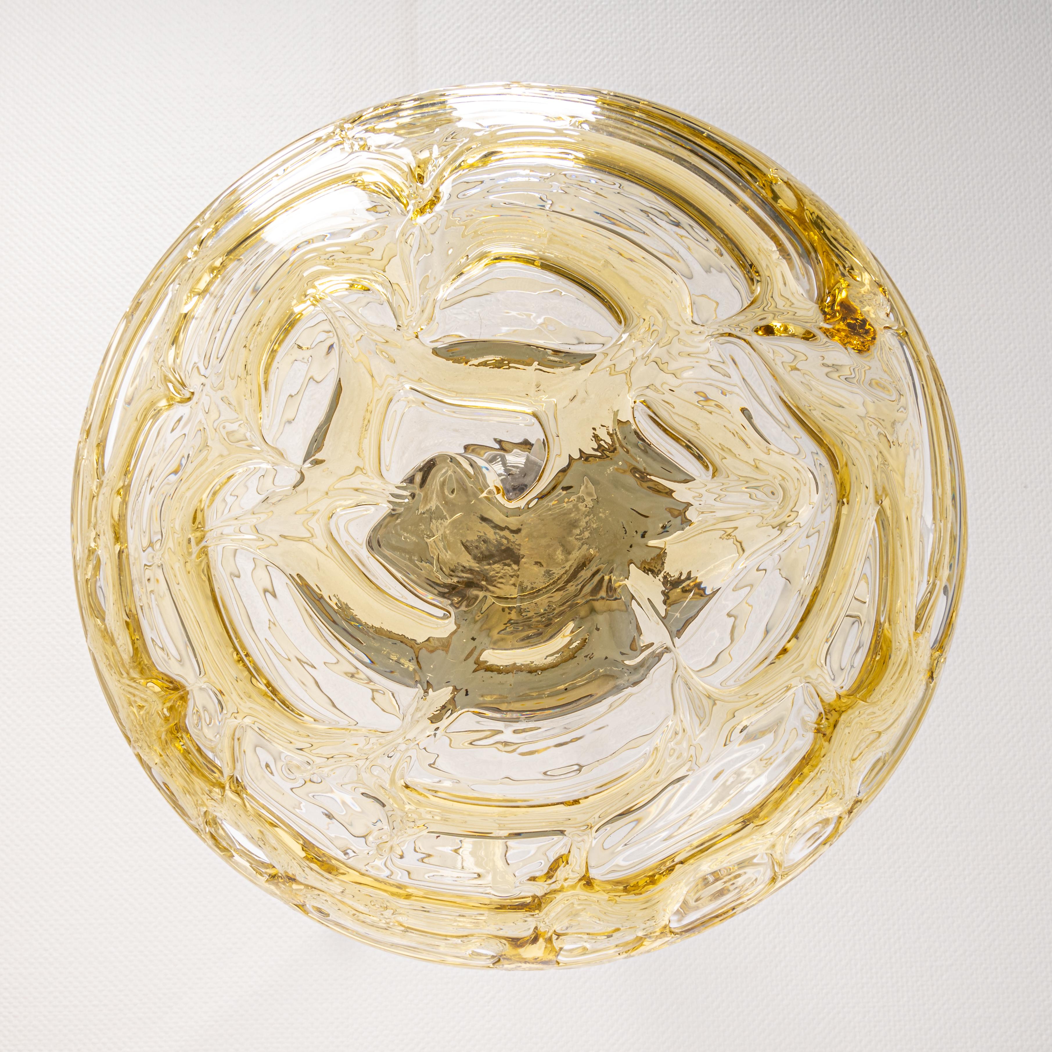1 of 3  Murano Ball Pendant Light by Doria, Germany, 1970s For Sale 1
