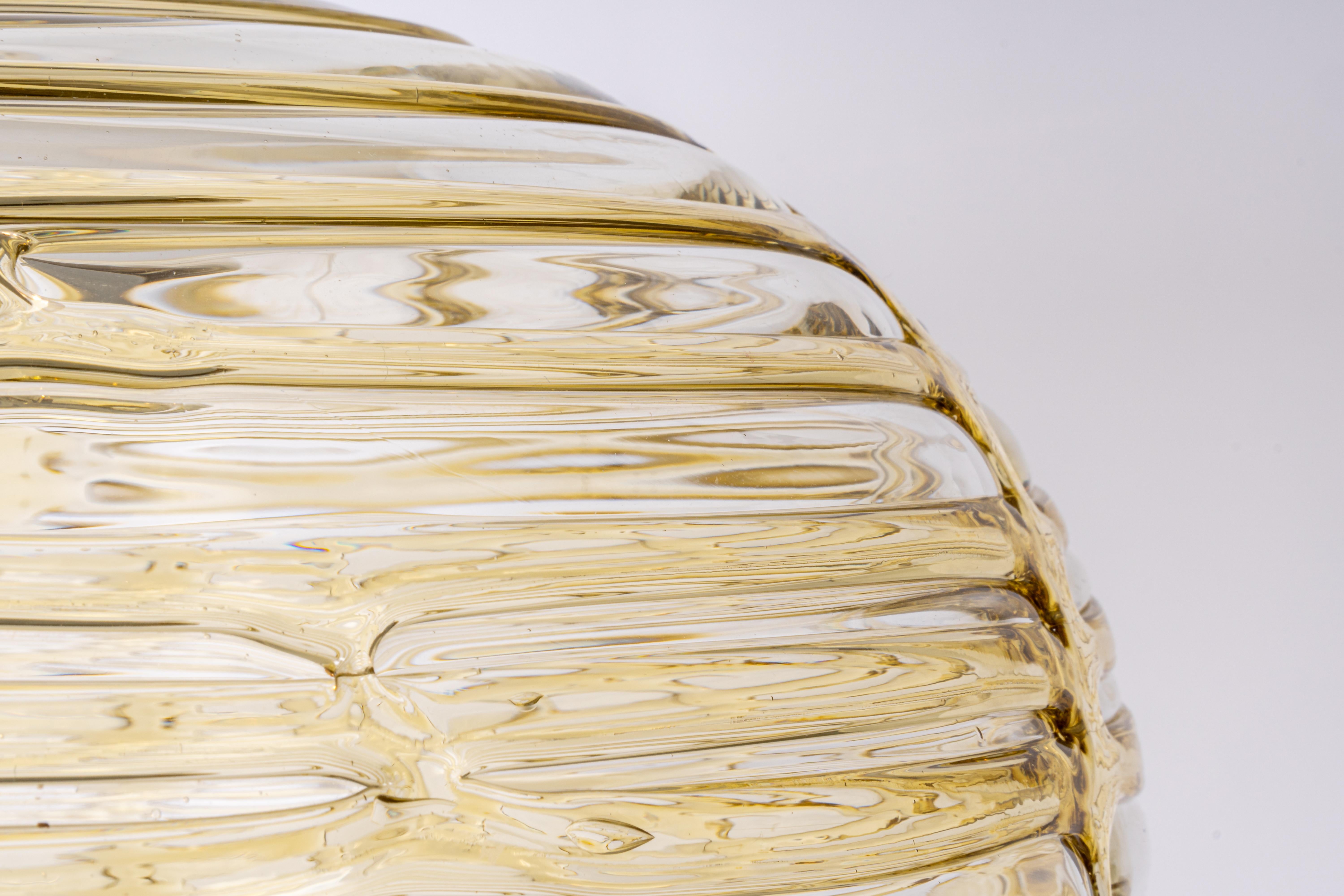 1 of 3 Murano Ball Pendant Light by Doria, Germany, 1970s For Sale 4