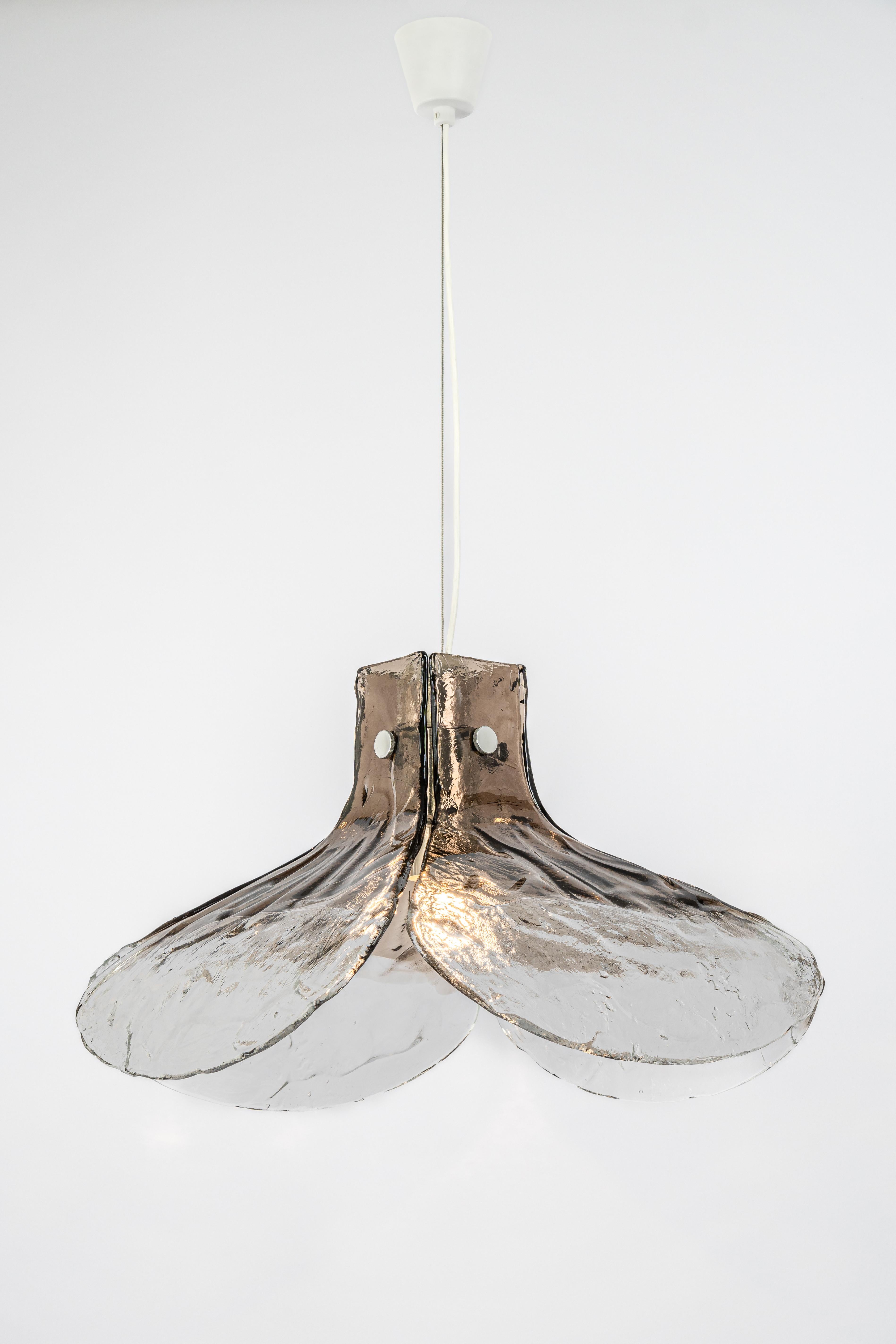 1 of 2 Murano Glass Chandelier Designed by Carlo Nason for Kalmar, Germany, 60s For Sale 9