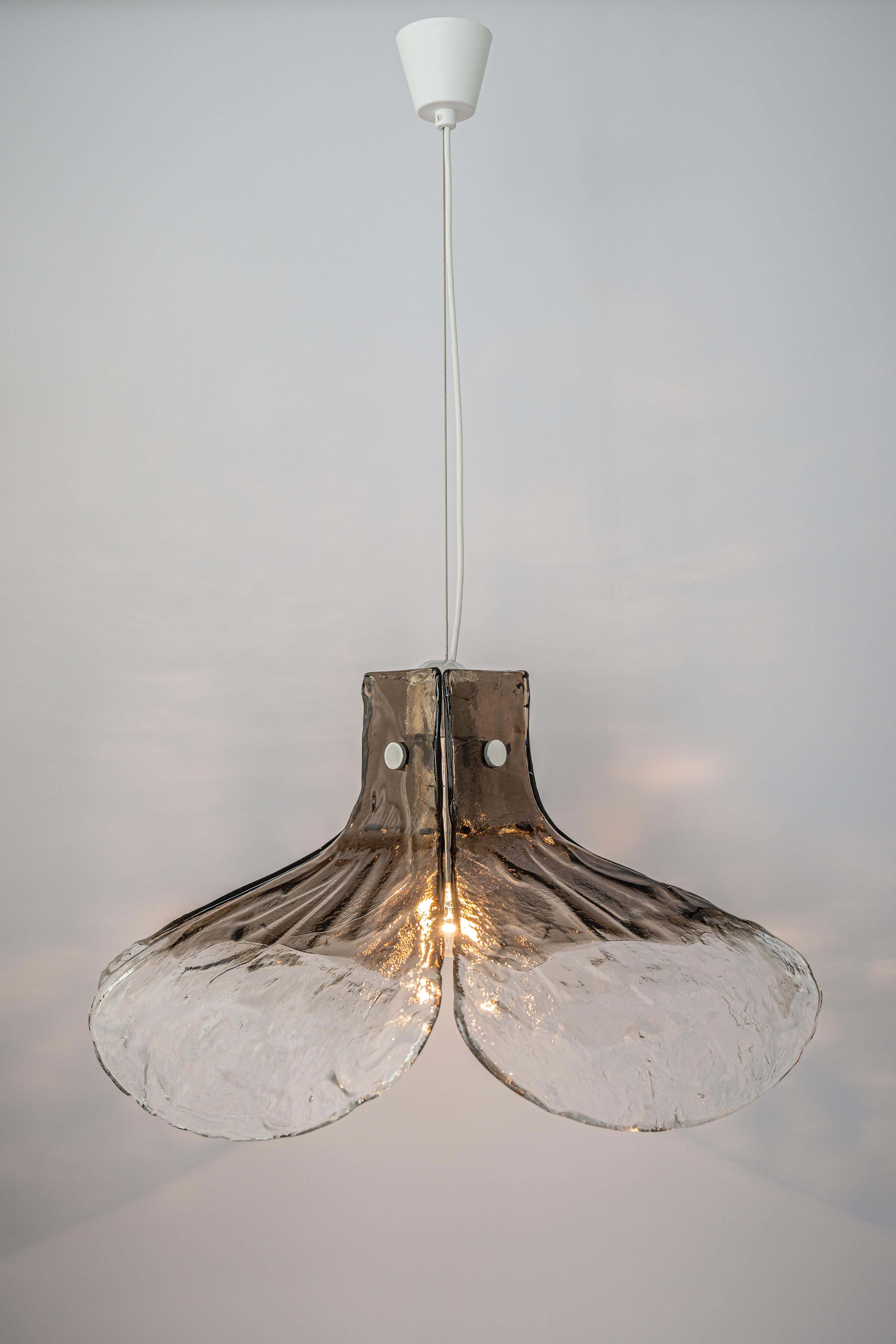 Mid-Century Modern 1 of 2 Murano Glass Chandelier Designed by Carlo Nason for Kalmar, Germany, 60s For Sale