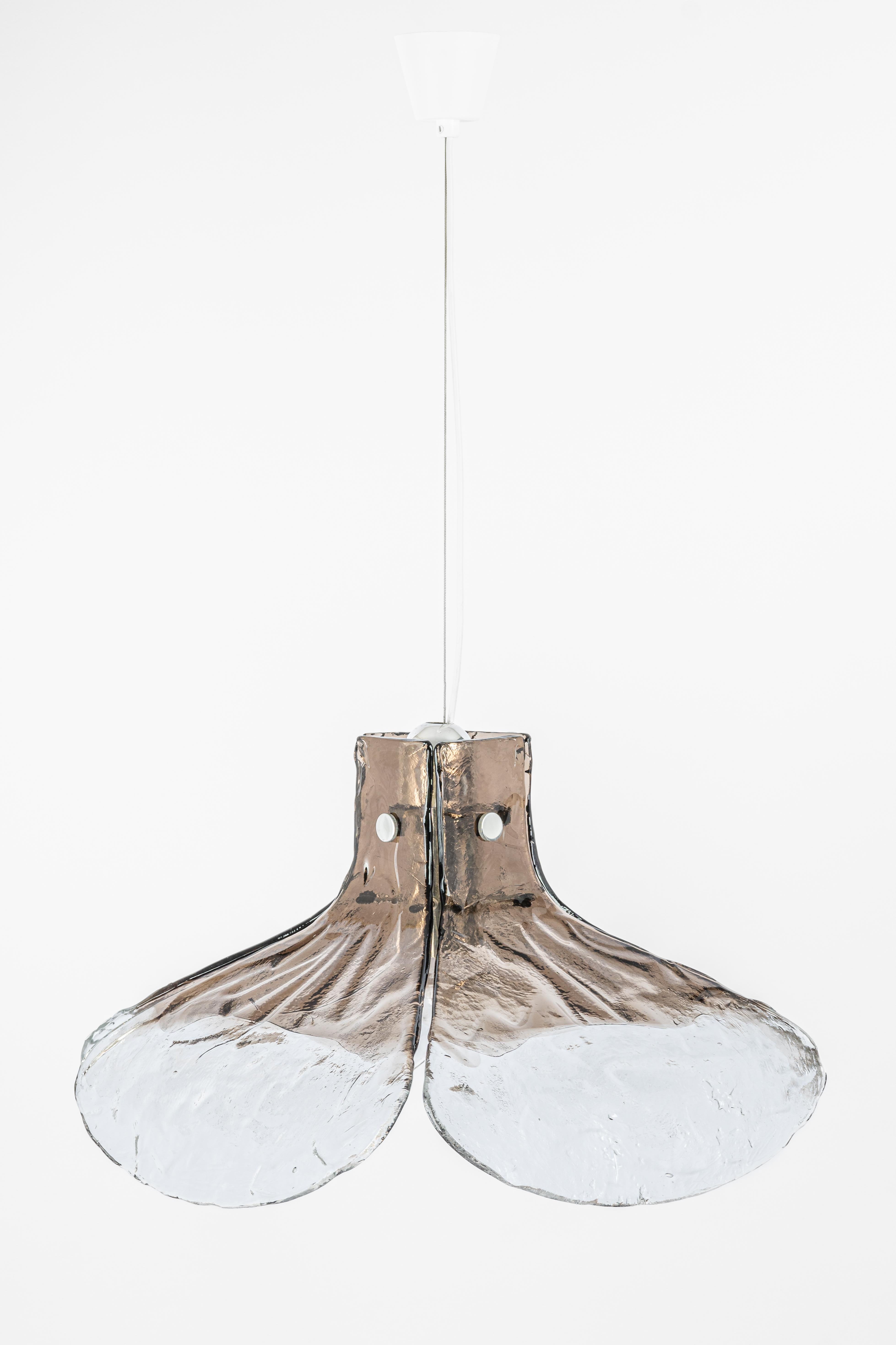 1 of 2 Murano Glass Chandelier Designed by Carlo Nason for Kalmar, Germany, 60s For Sale 1