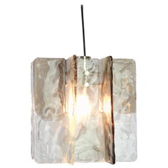 1 of 2 Murano Glass Chandelier Designed by Carlo Nason for Mazzega, 1970s