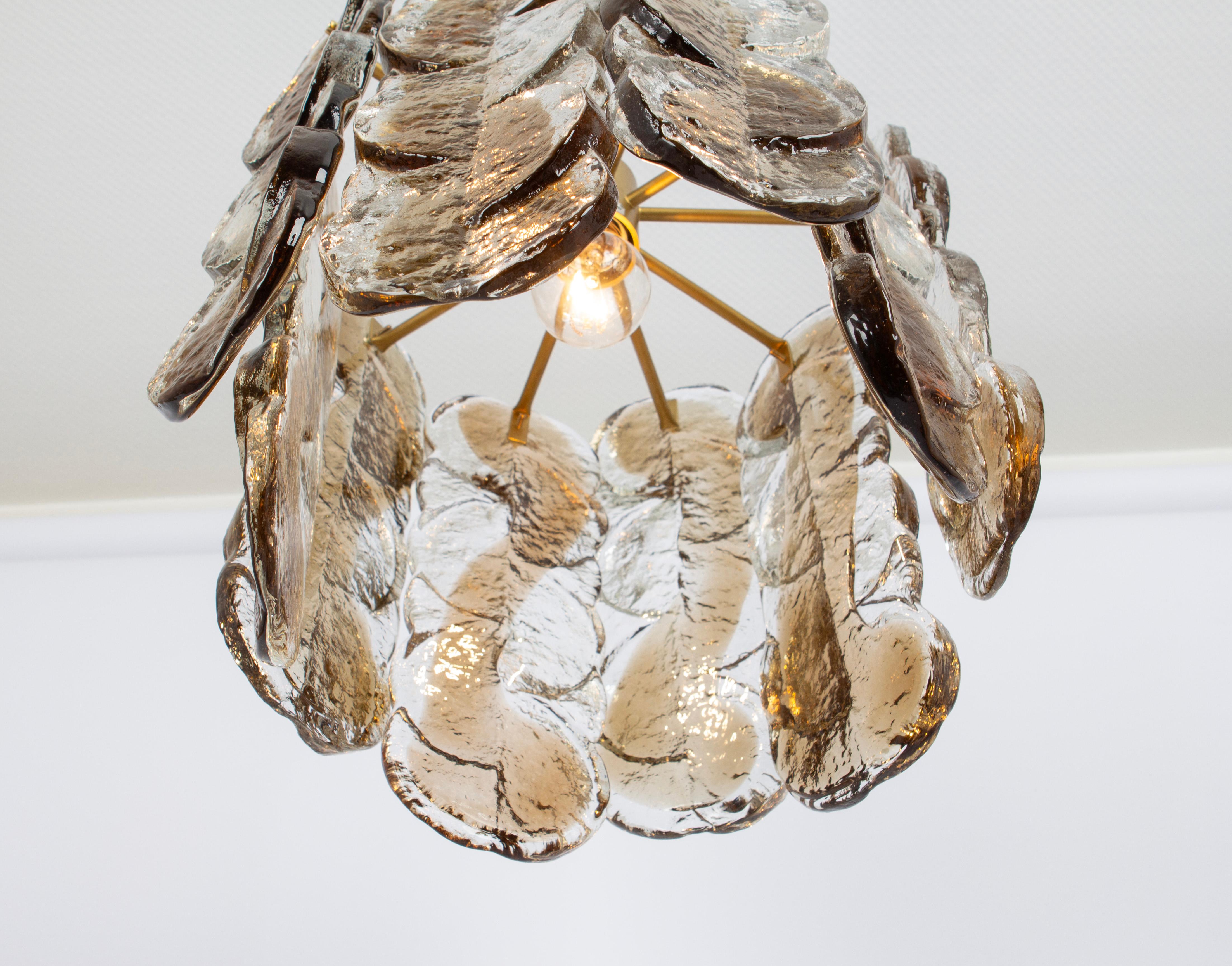 1 de 2 Lámpara de cristal ahumado de Murano Citrus by Kalmar, Austria, años 70 Alemán en venta