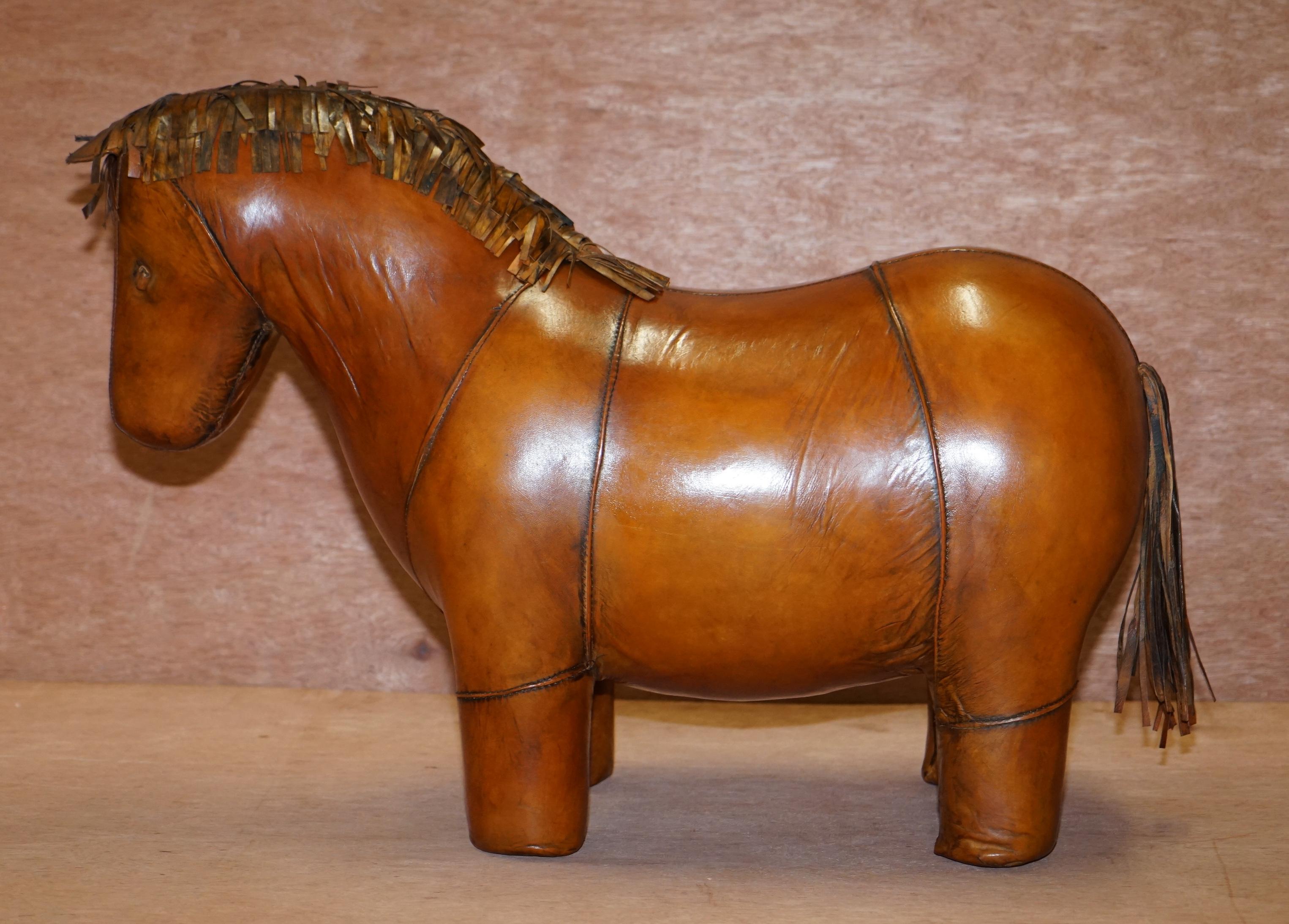 We are delighted to offer for sale 1 of 2 new old stock Vintage Liberty’s London Omersa style brown leather horse or pony footstools

This sale is for one with the option to buy two.

These were made in varying sizes, this is a large