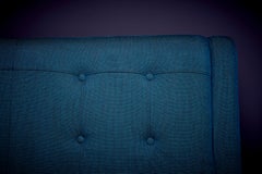 1 von 2 neu gepolsterten Regent-Sofa von Marco Zanuso für Arflex in Petrolfarbe