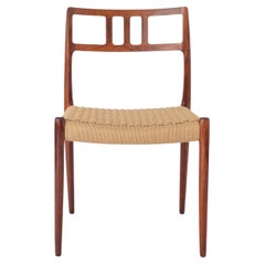 Chaise Niels Moller, modèle 79, bois de rose, années 1960, vintage