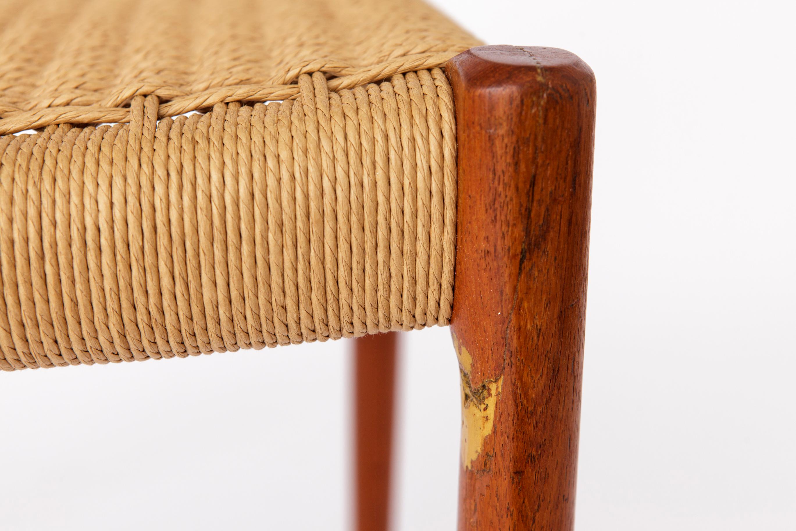 1 of 2 Niels Moller Chair - Repaired, 1950s, Model 77, Danish Teak 2
