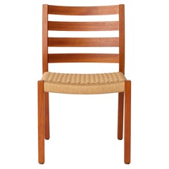 1 de 2 Silla Niels O. Møller Modelo 408 Teca Danesa Comedor Vintage Mediados de Siglo