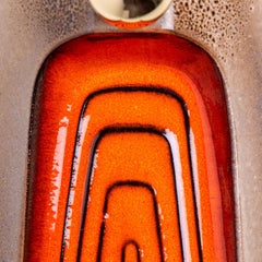 1 of 2 Orange Brown Ceramic Wall Lights, Germany, 1970