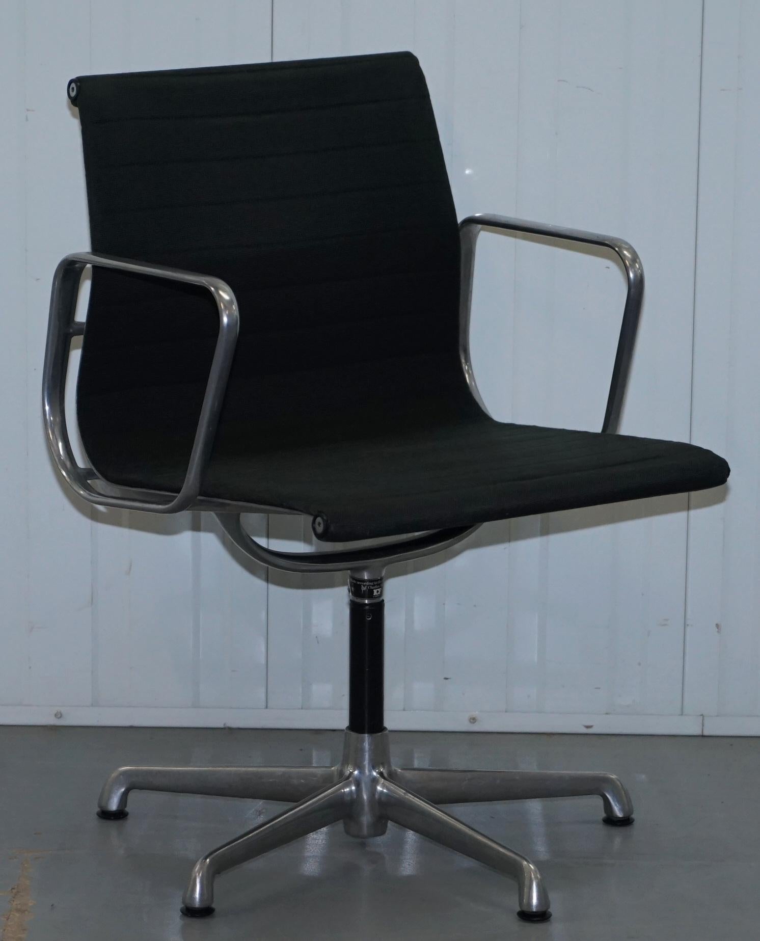 We are delighted to offer for sale 1 of 2 original vintage ICF Eames EA117 office swivel armchairs

The auction is for one with the option to buy two

One of the most iconic designs of the 2oth century, made by Charles and Ray Eames, distributed