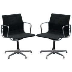 1 of 2 Original EA117 Charles & Ray Eames ICF Vitra Office Swivel Armchairs