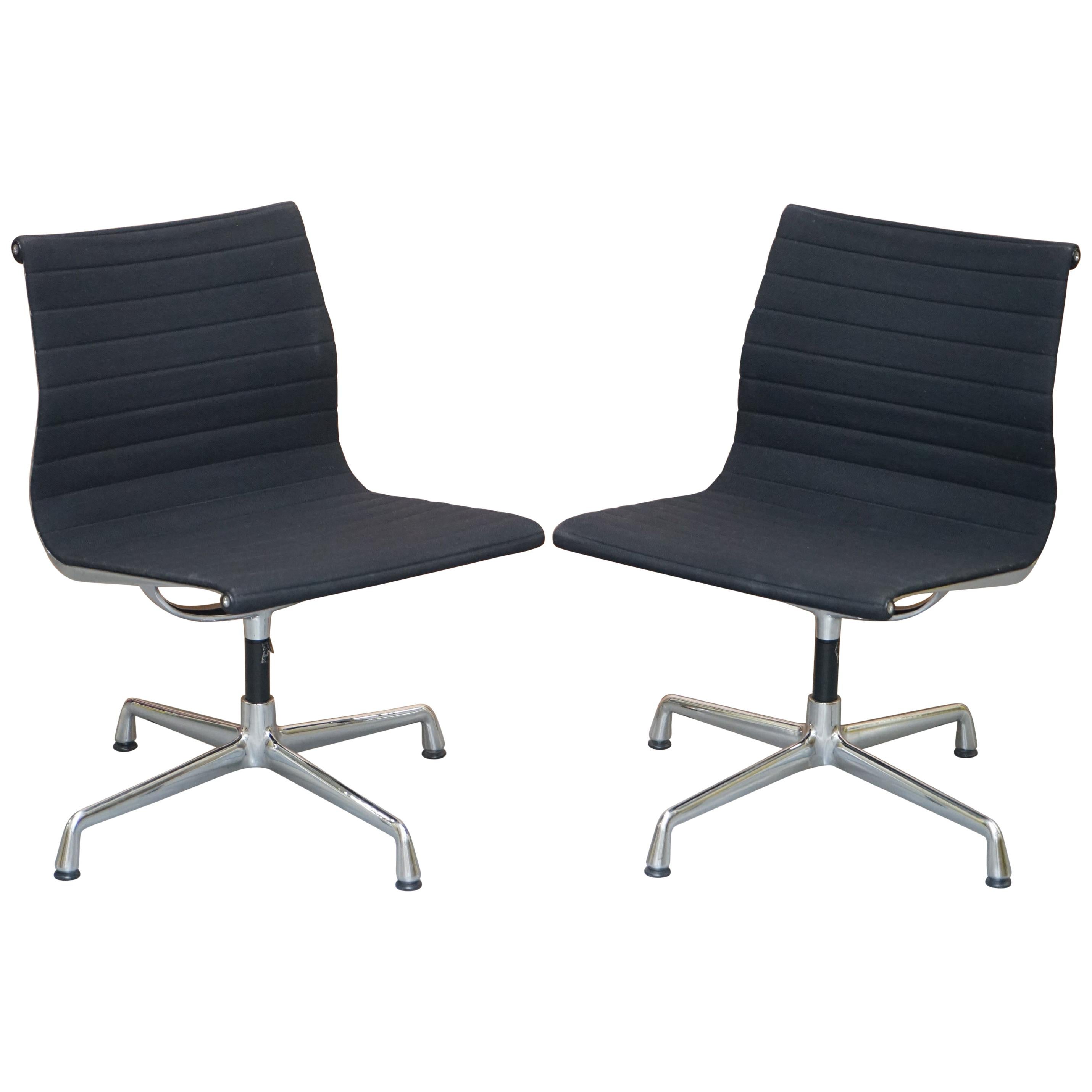 1 of 2 Original Vitra Eames Each EA 105 Hopsak Swivel Office Chairs