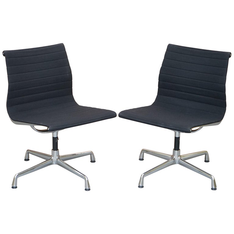 1 of 2 Original Vitra Eames Each EA 105 Hopsak Swivel Office Chairs at